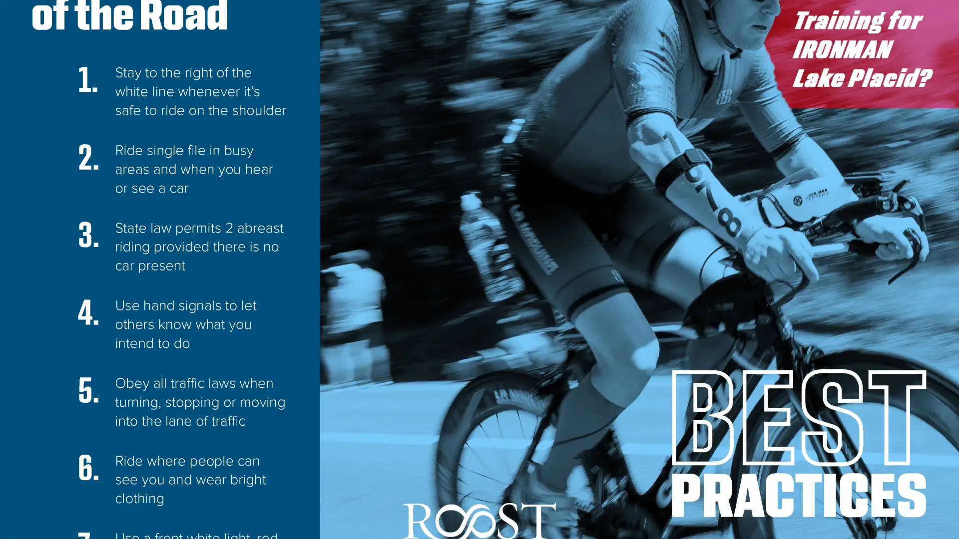 Steps on how to ride safely in the Adirondacks.