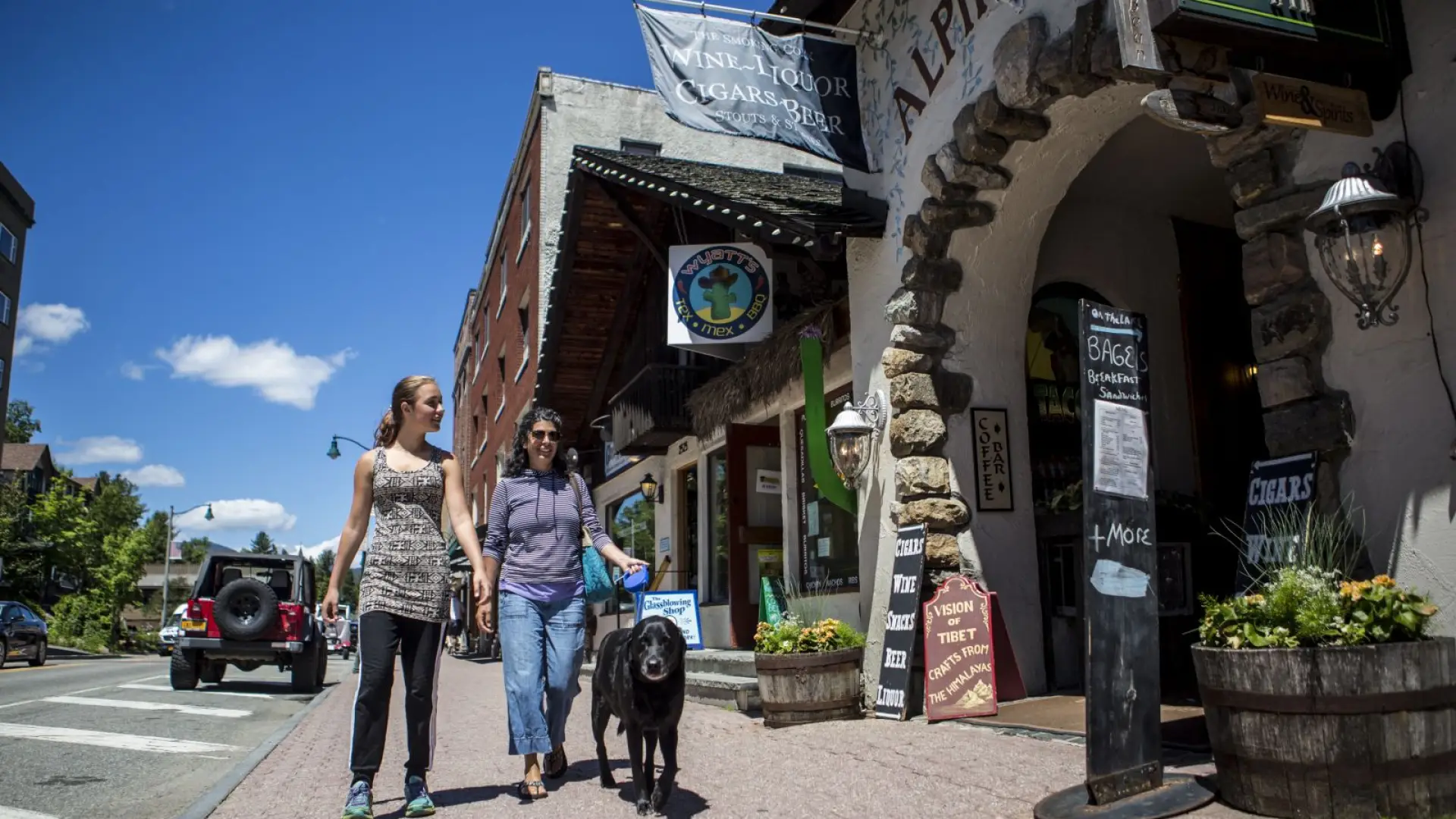 Walking Main Street Lake Placid