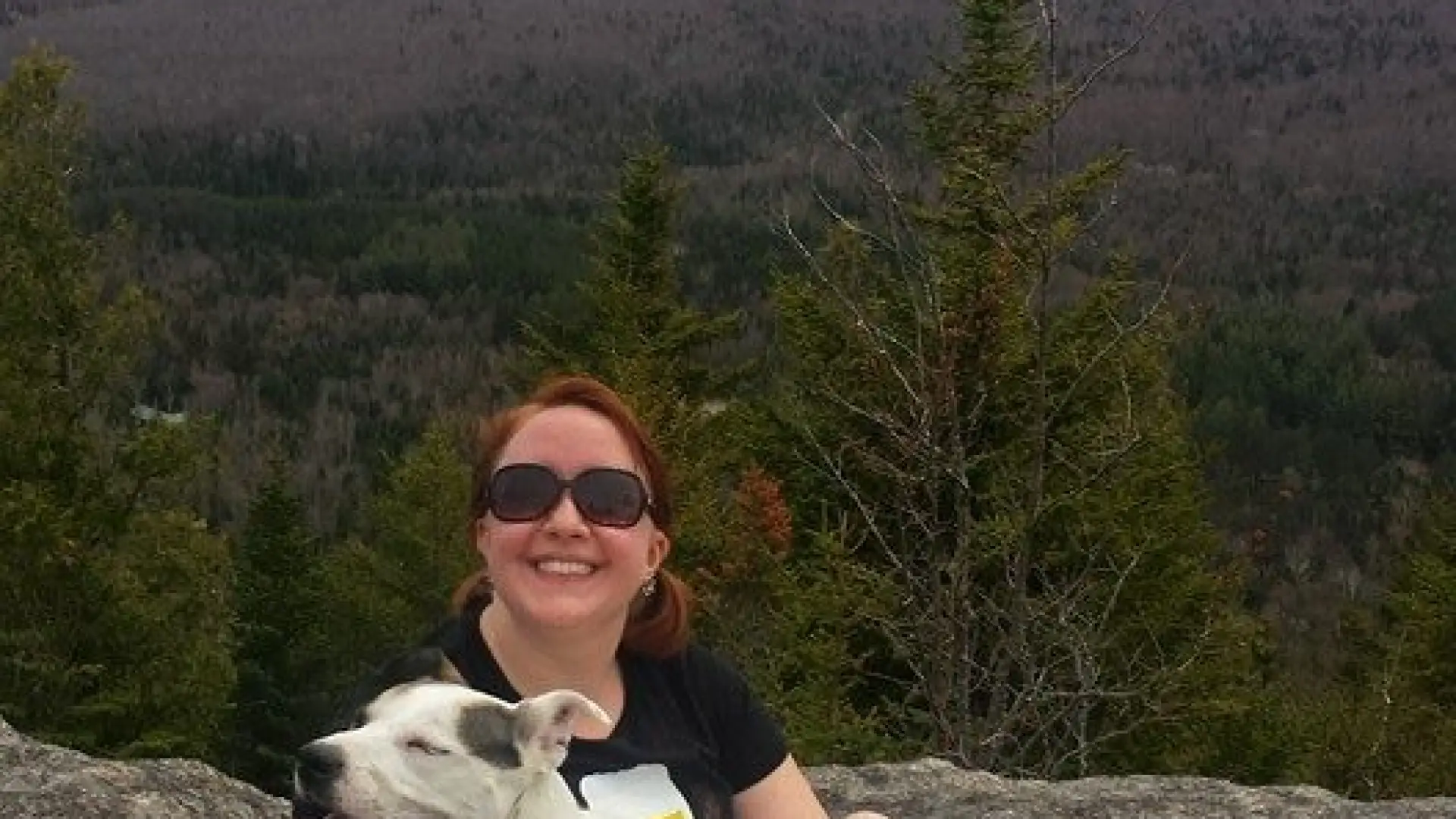 Sam and I on Mt. Jo last May, with snow still on the peaks!