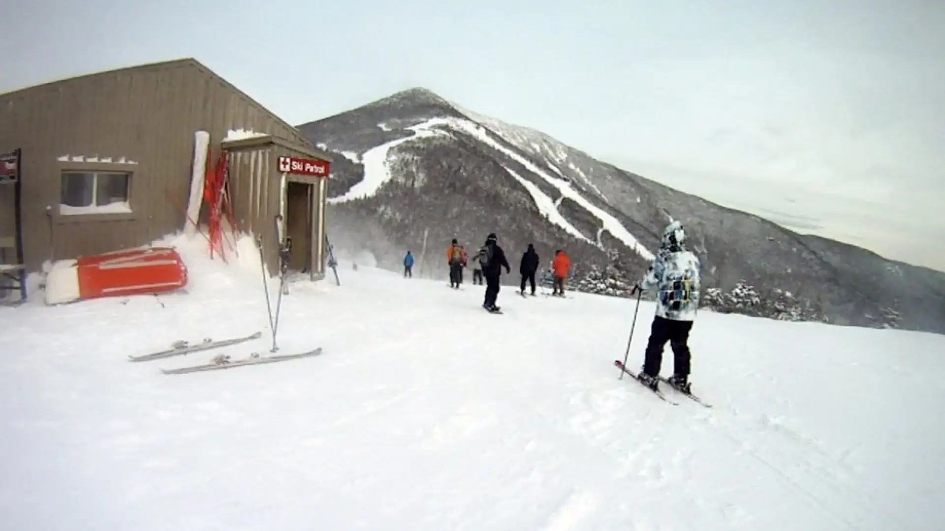 First Tracks program at the top of the gondola, Little Whiteface