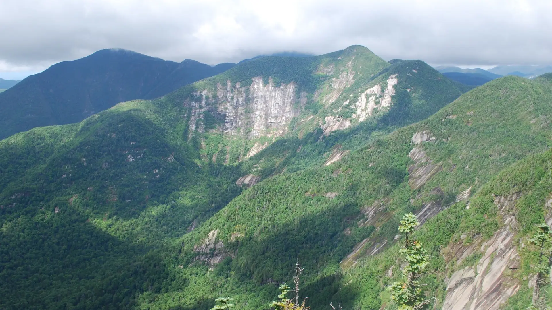 View of several imposing mountains