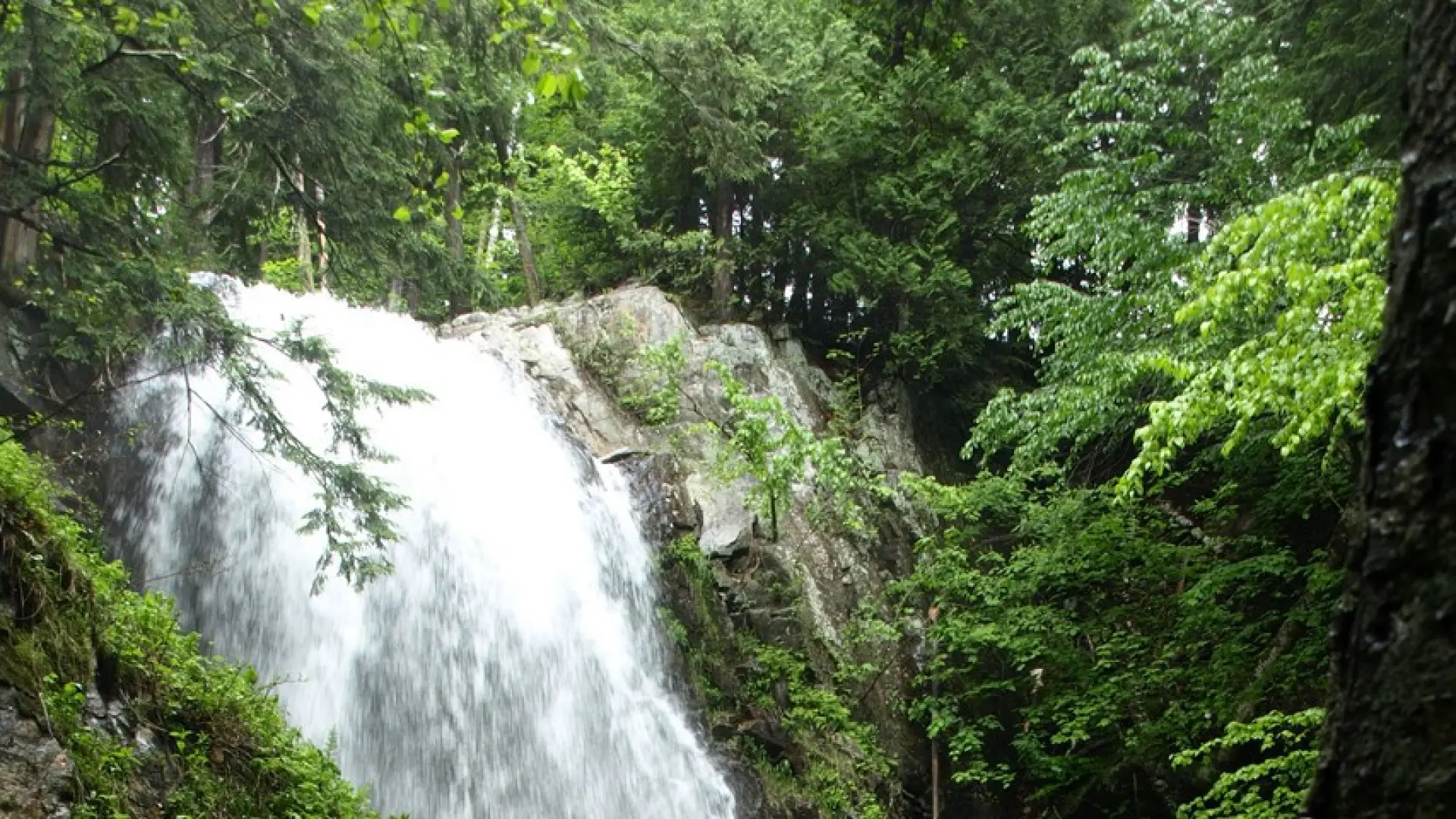 The top of a waterfall