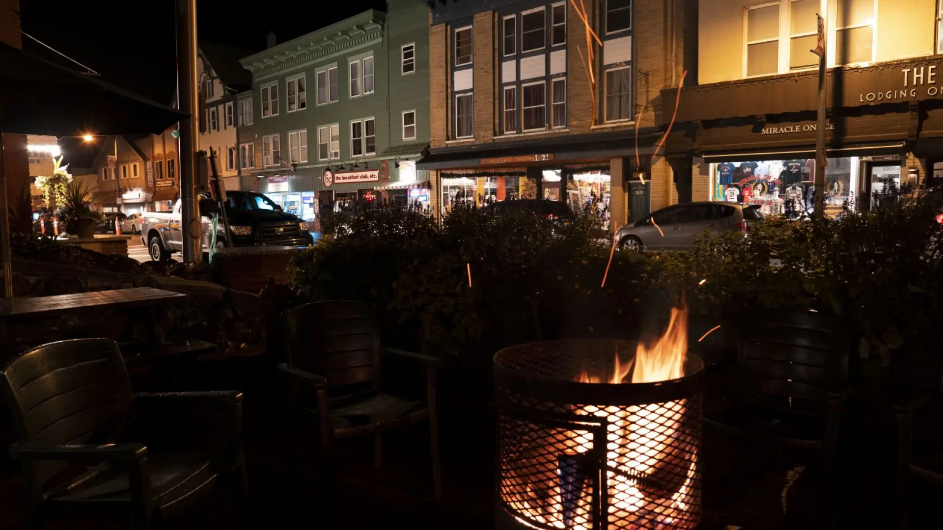 The view from GABC's patio fireplace.