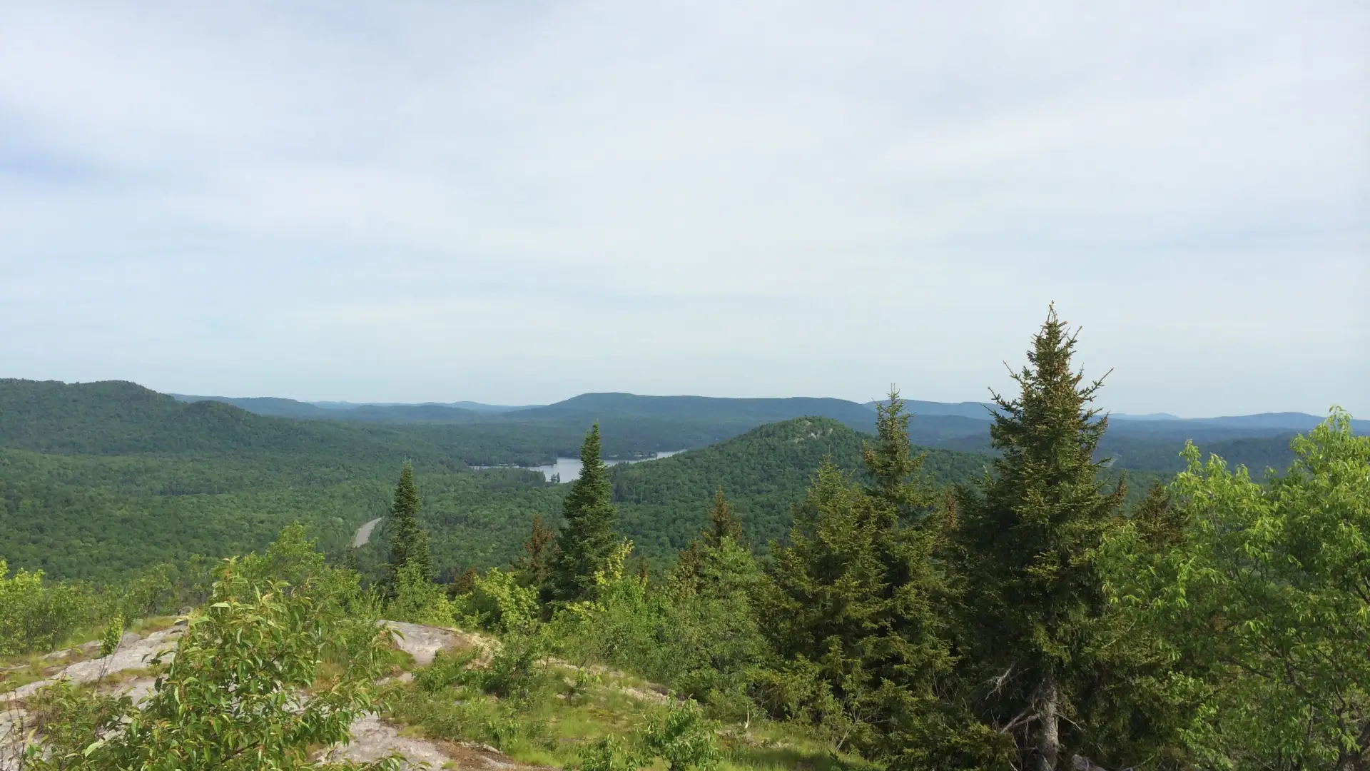 The view includes other nearby mountains, like Coney.
