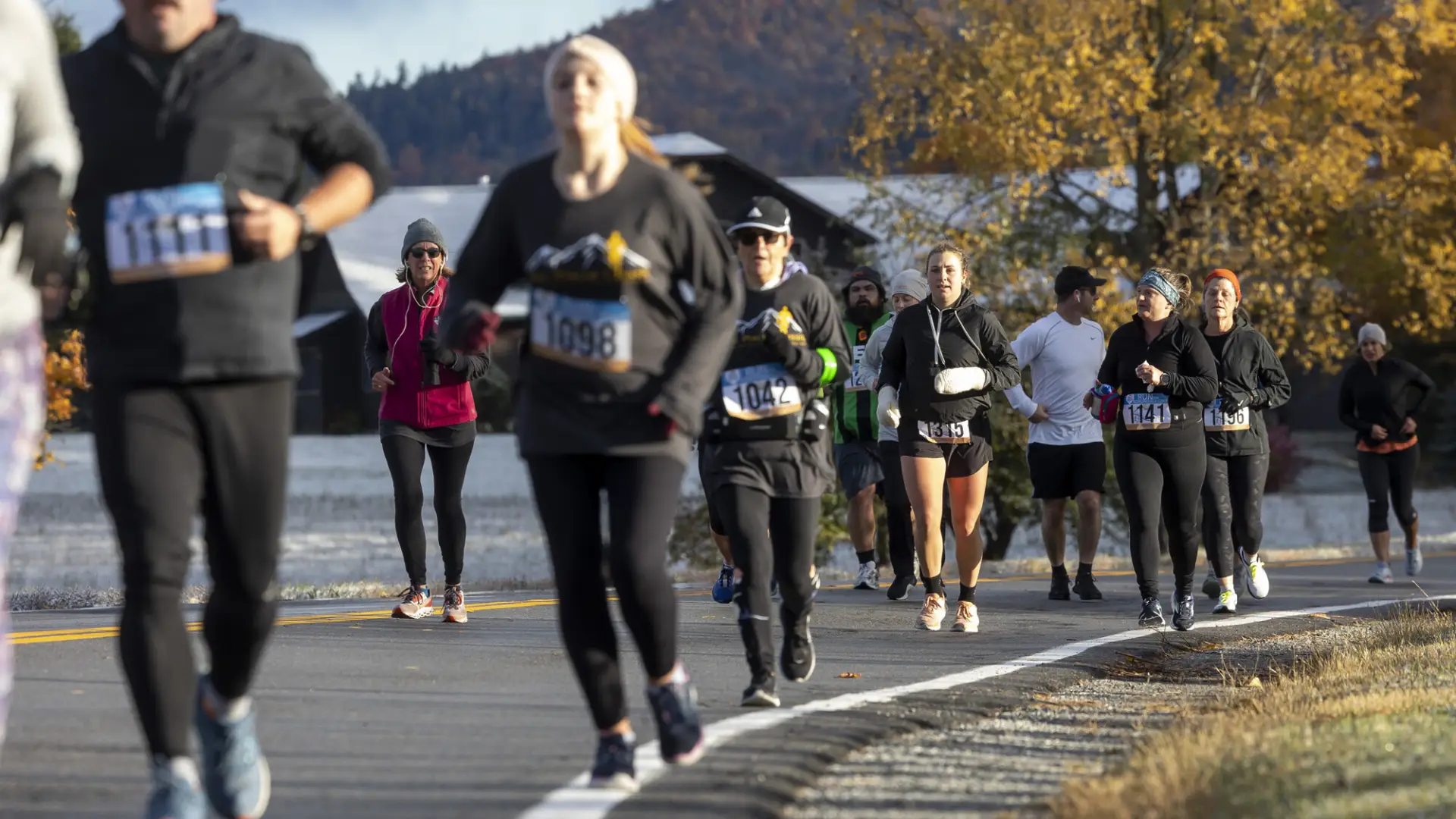 Runners running on the road.