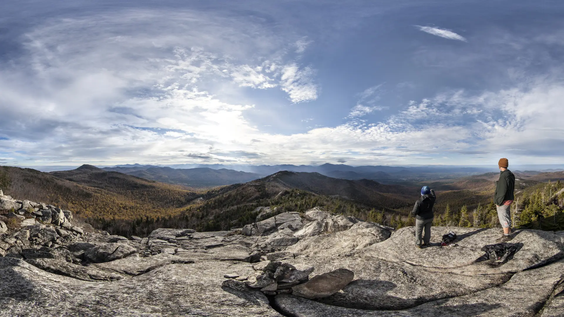 View from the top of a rocky summit.
