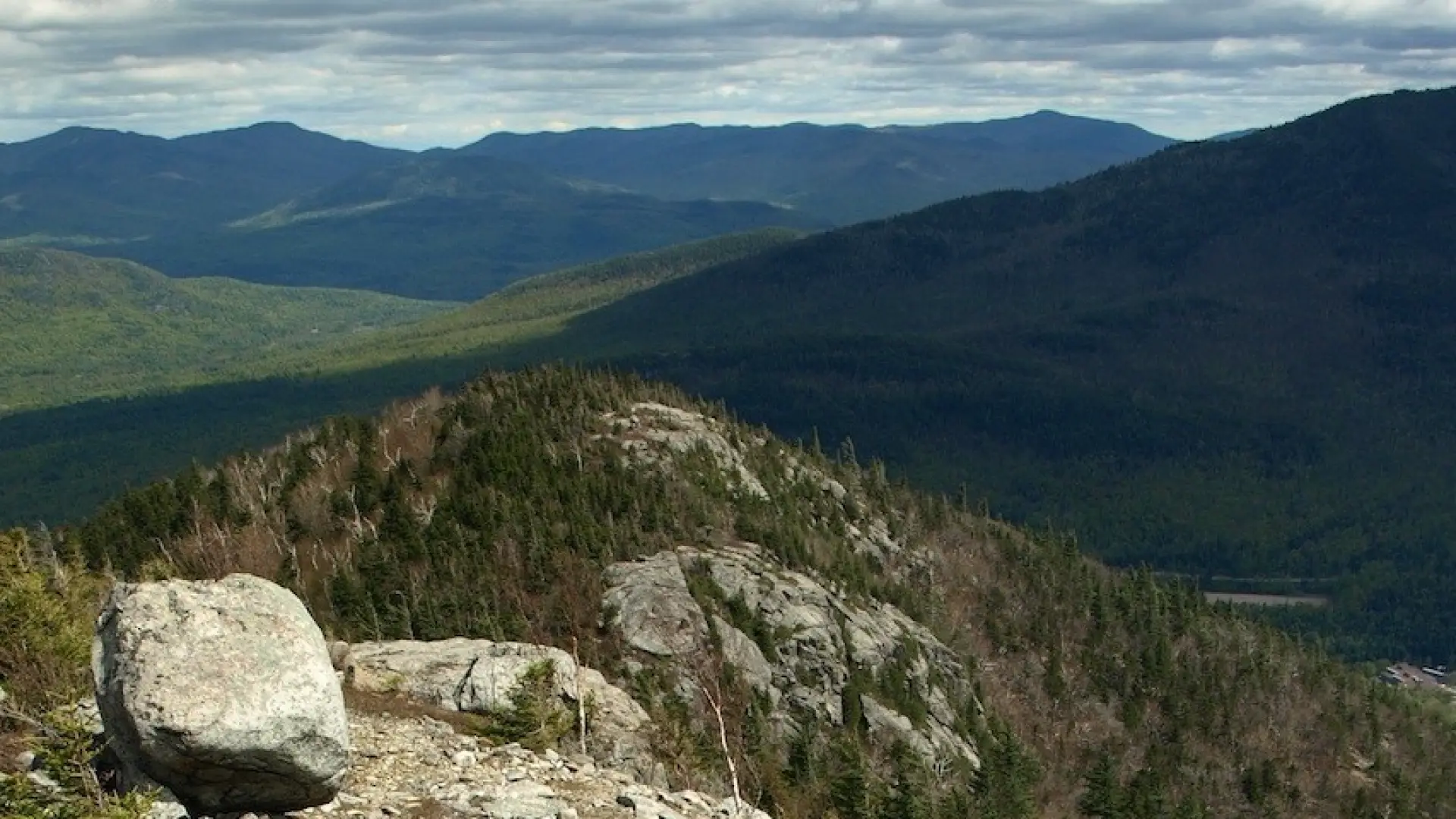 Ranges can be seen from the summit.