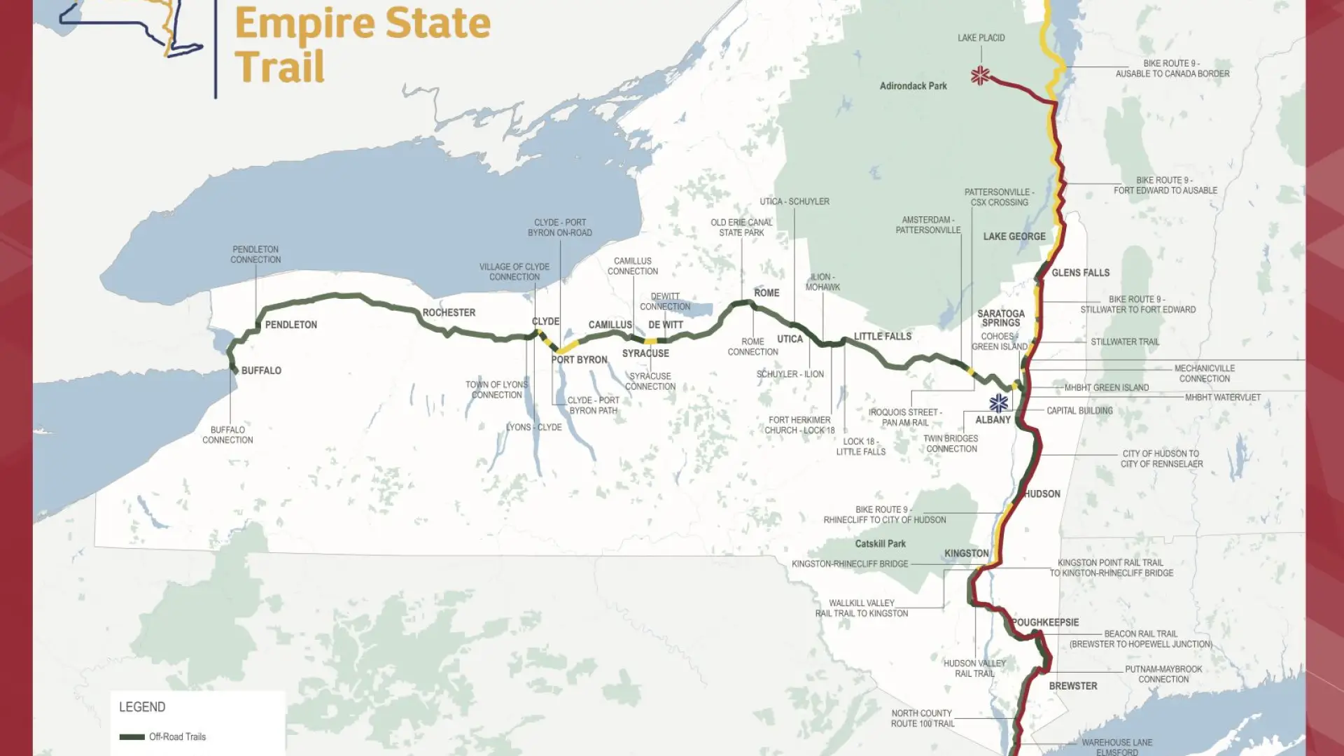 The ESWG relay torch run route.