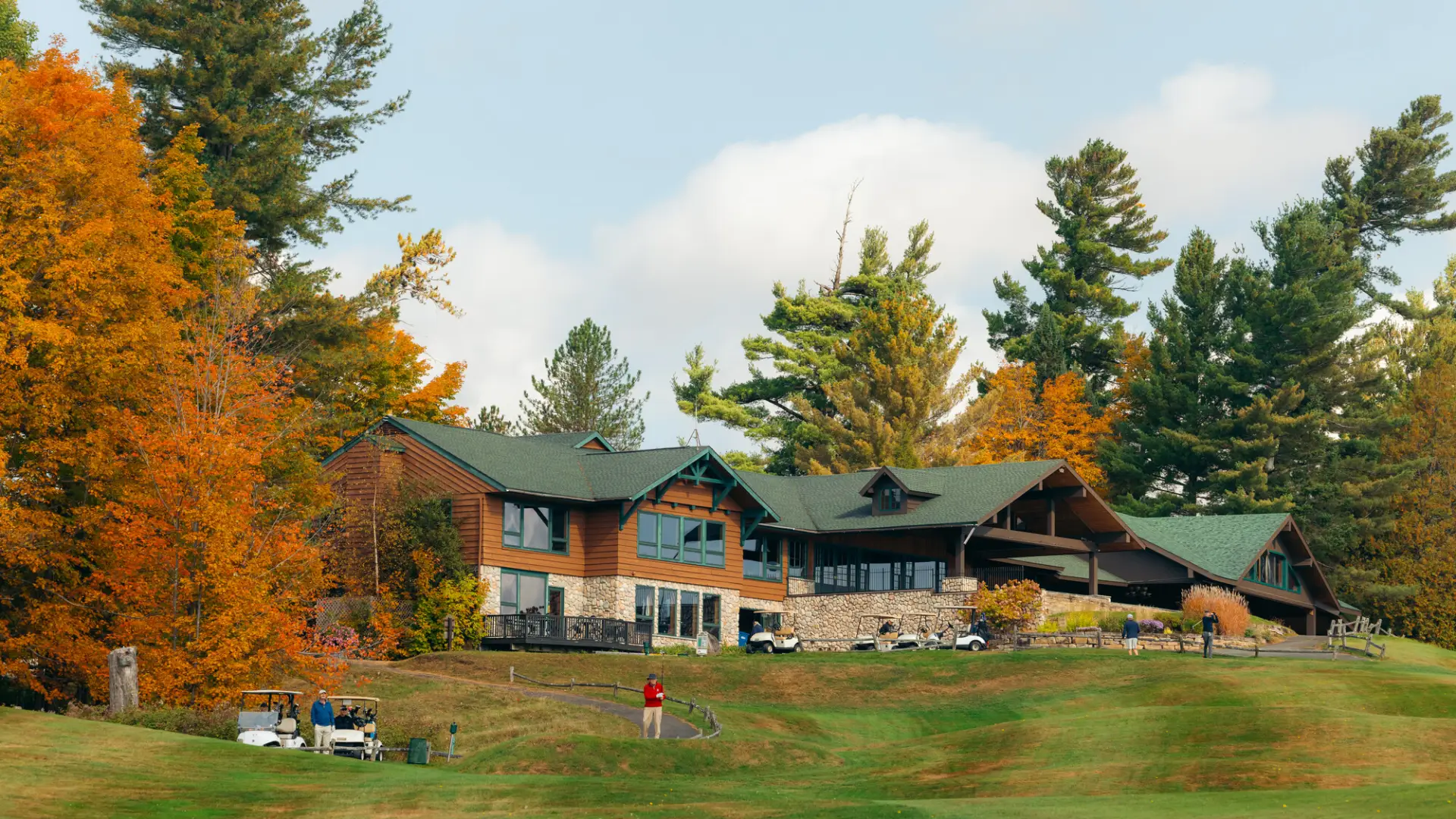 The Lake Placid Golf Club in the fall.