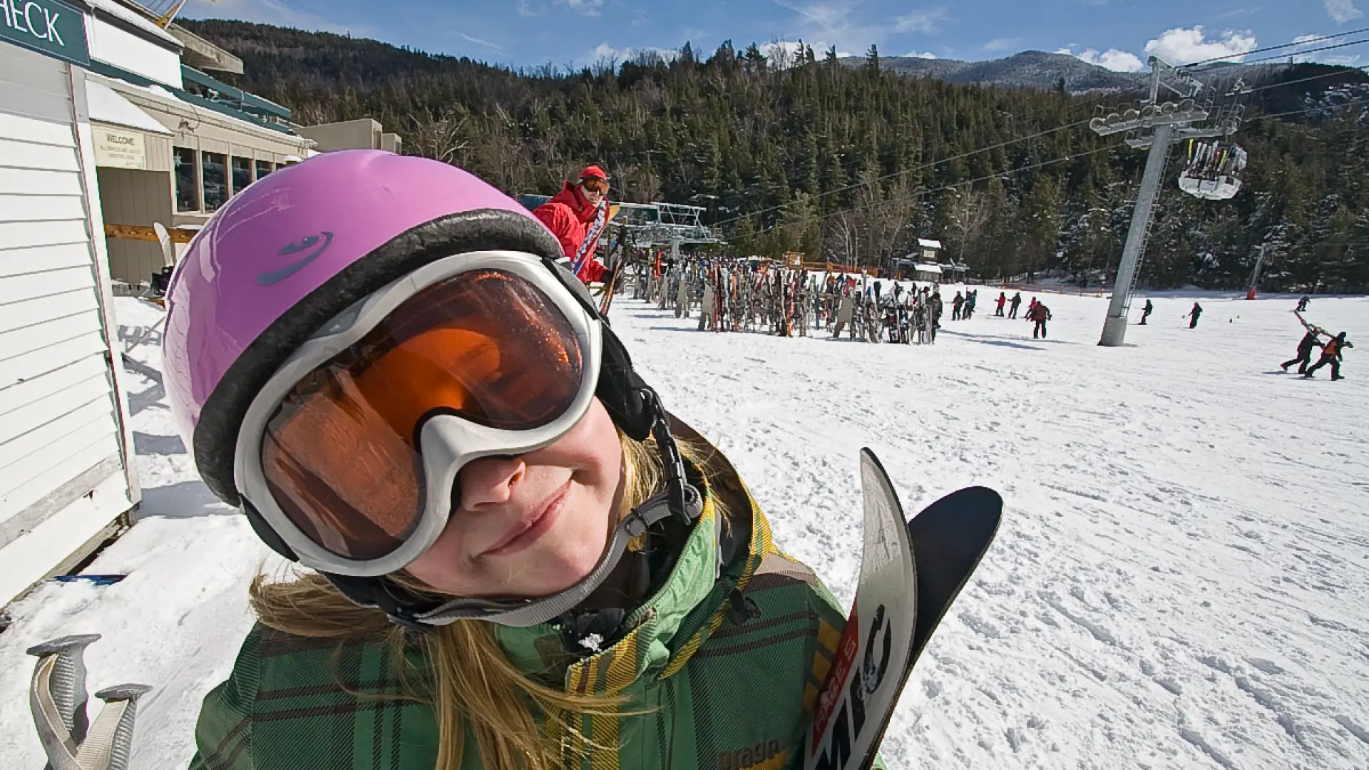 Girl learning to ski at Whiteface