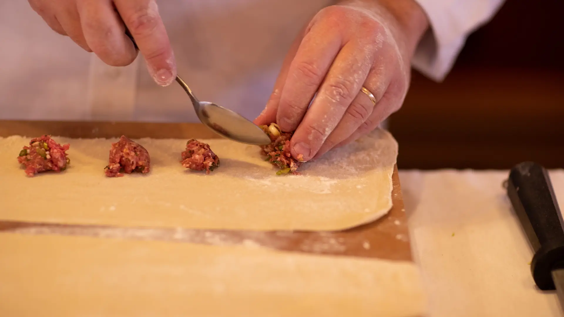 Chef Curtiss uses ground beef from Asgaard Farm.