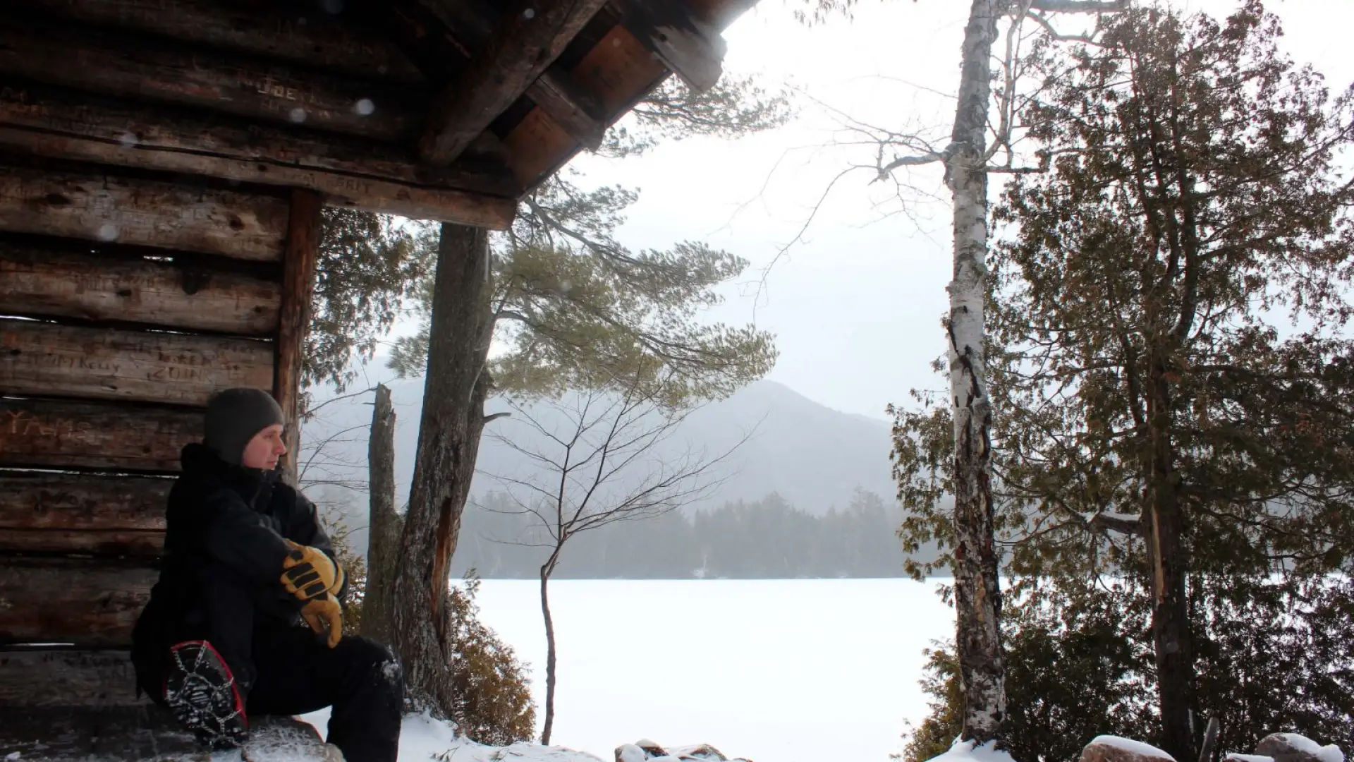 At the Copperas Pond lean-to.