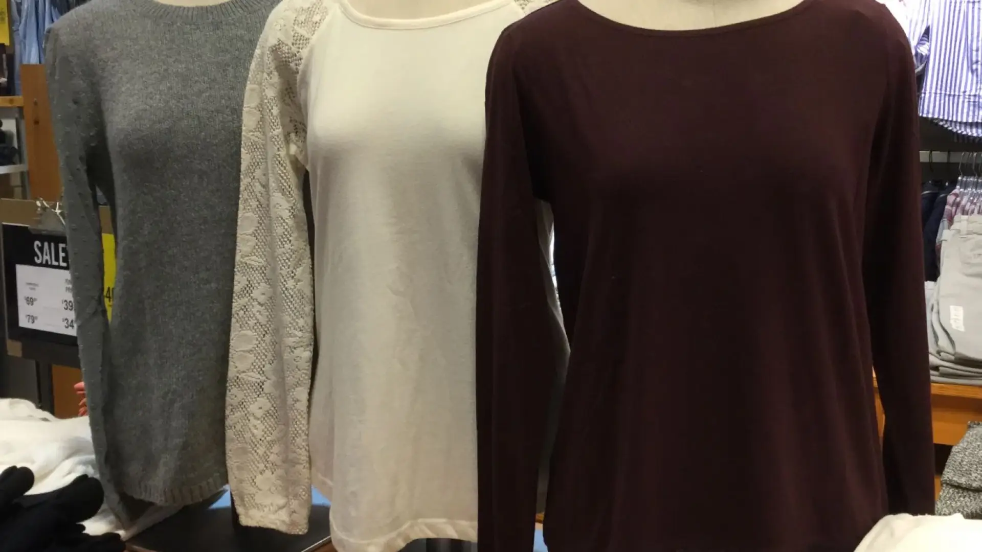 These tops are both practical and pretty: a favorite combination for almost anyone.
