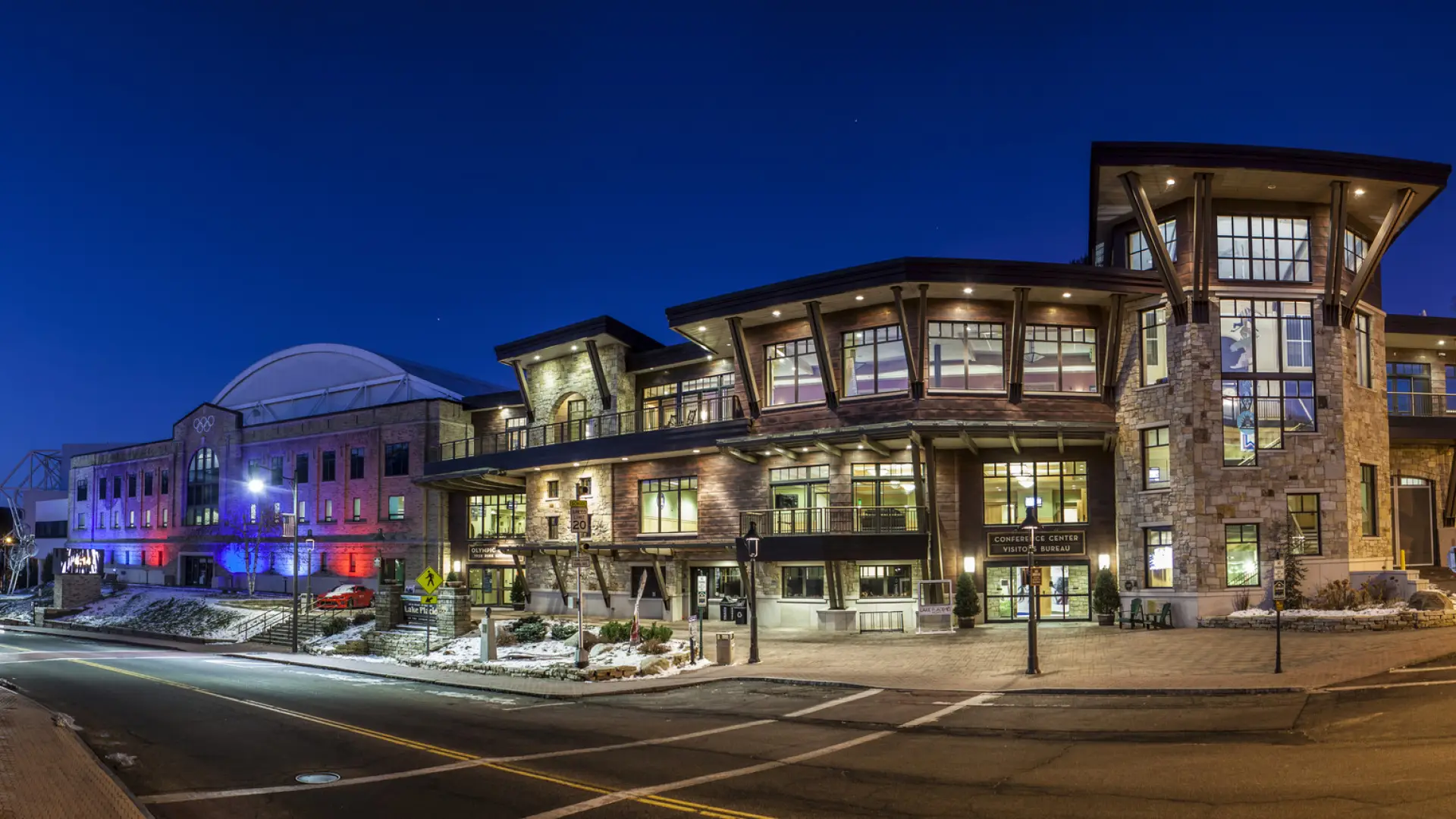 night view of the Conference Center