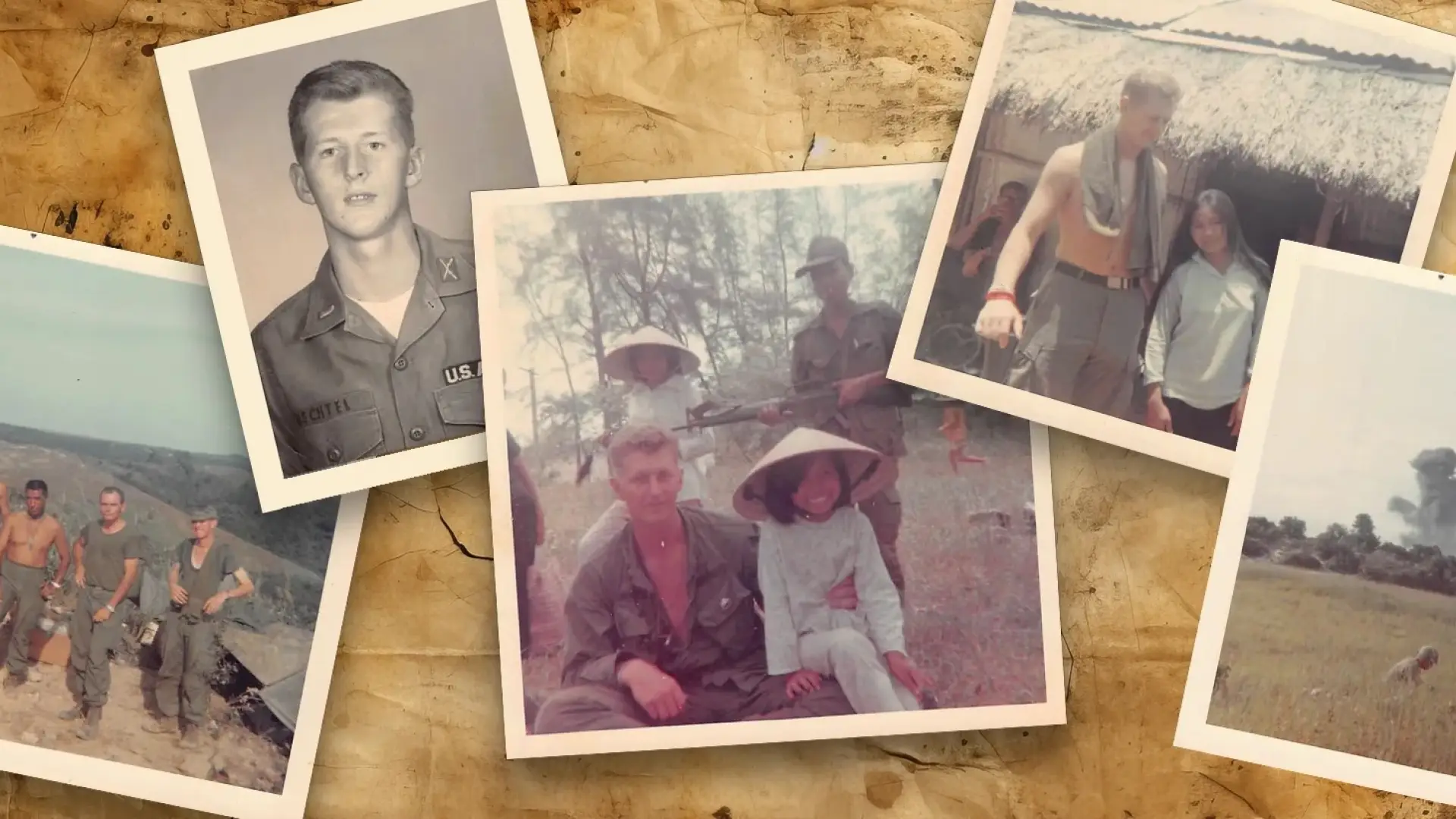 Collage of images by Colonel Charles M Bechtel during his time at war