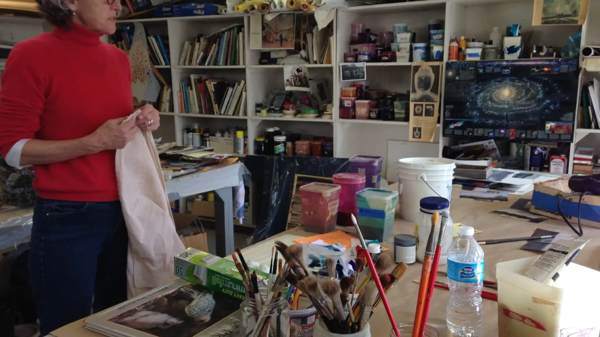 A working artist's studio - creativity abounds.