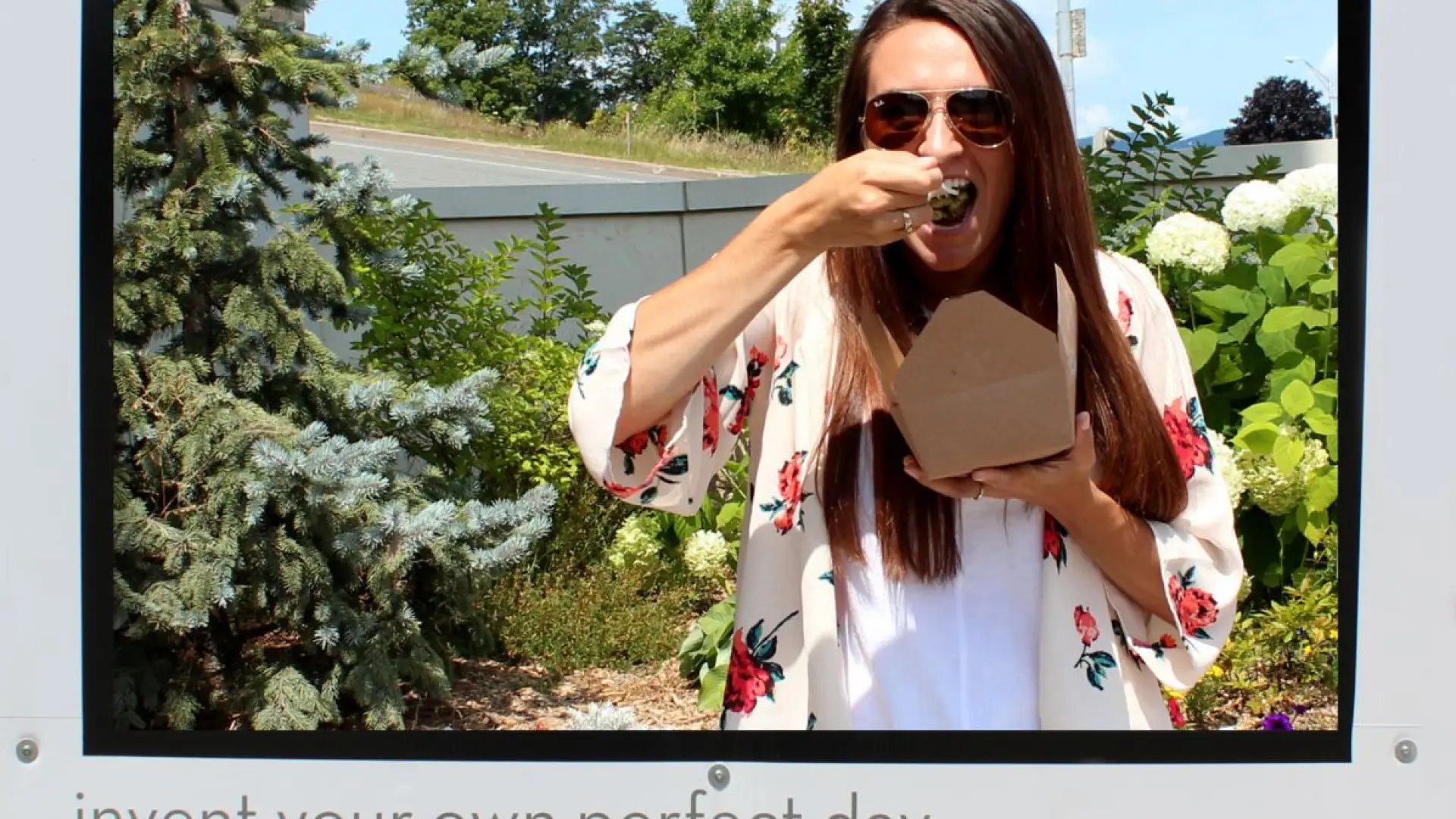 Brooke takes a bite out of her perfect day.