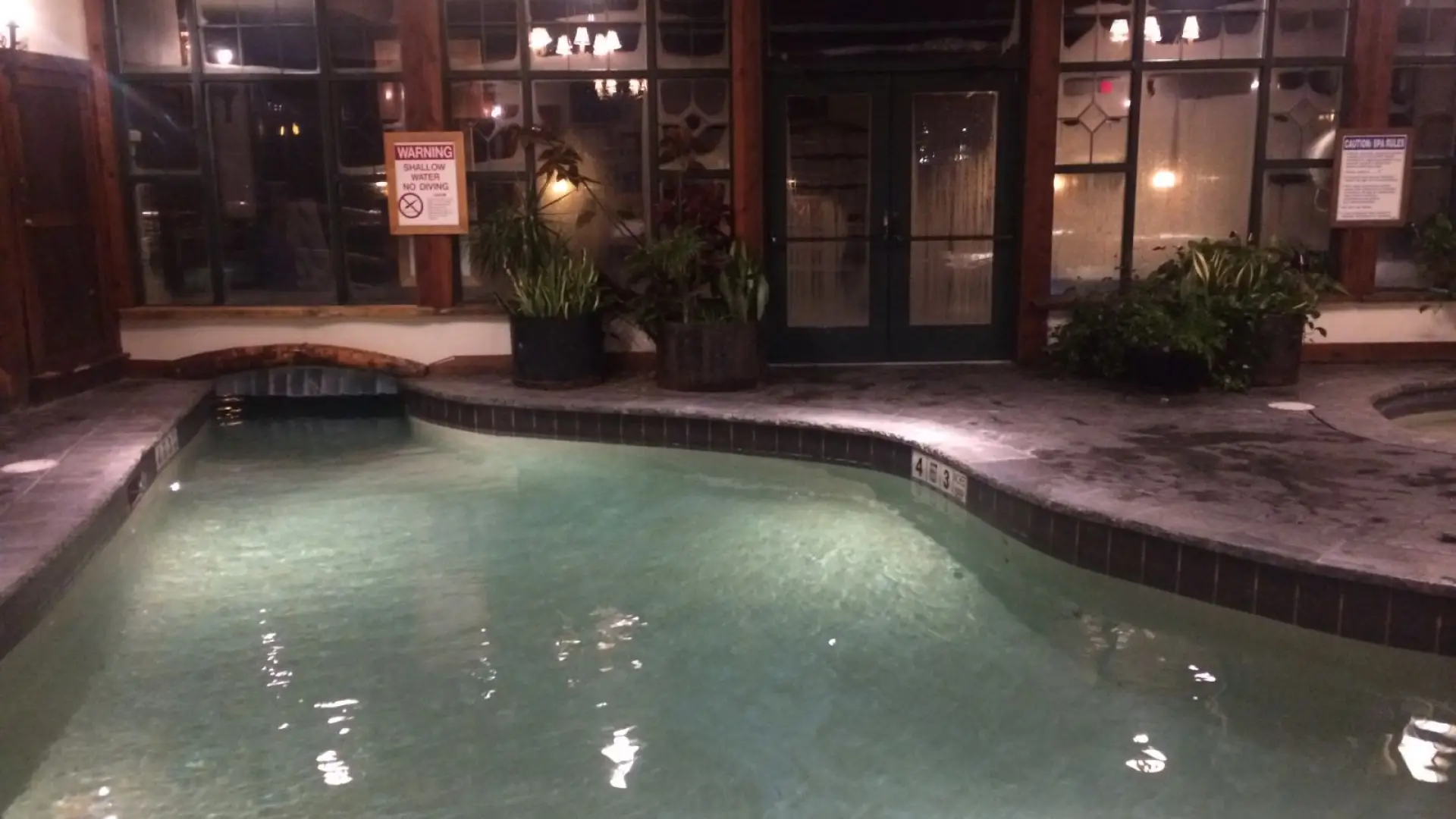indoor/outdoor pool at the Whiteface Resort