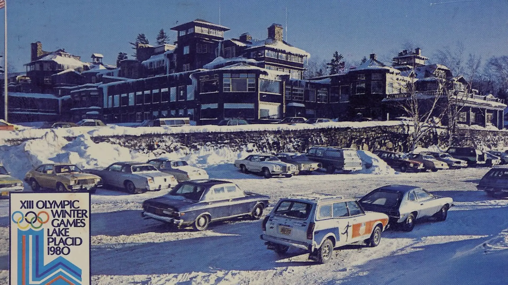 The Lake Placid Club during winter in an Olympic Games ad.
