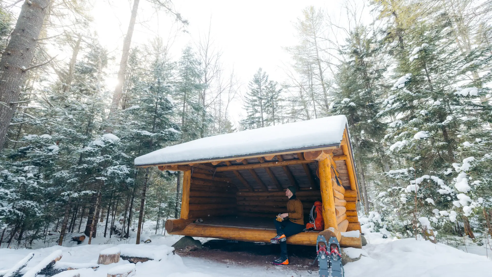 A winter lean-to.