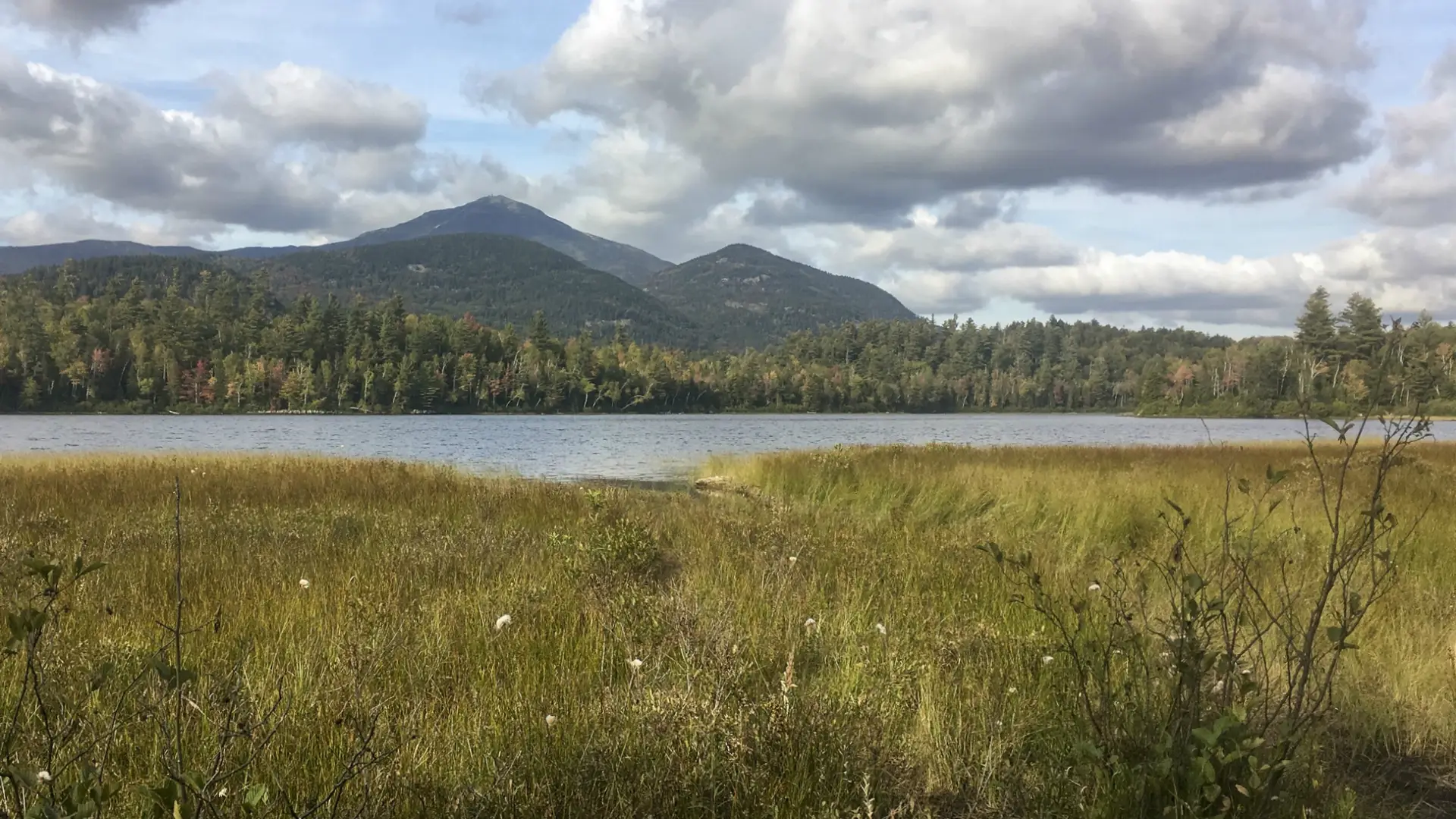 Connery Pond is famous for the backdrop of Whiteface Mountain.