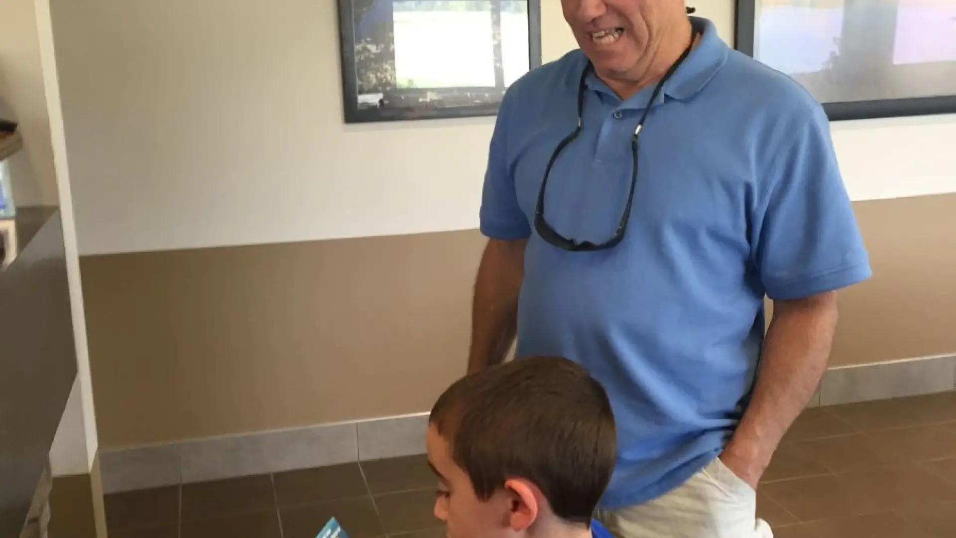 Our pilot Phil taking time to answer all of Oliver's questions!