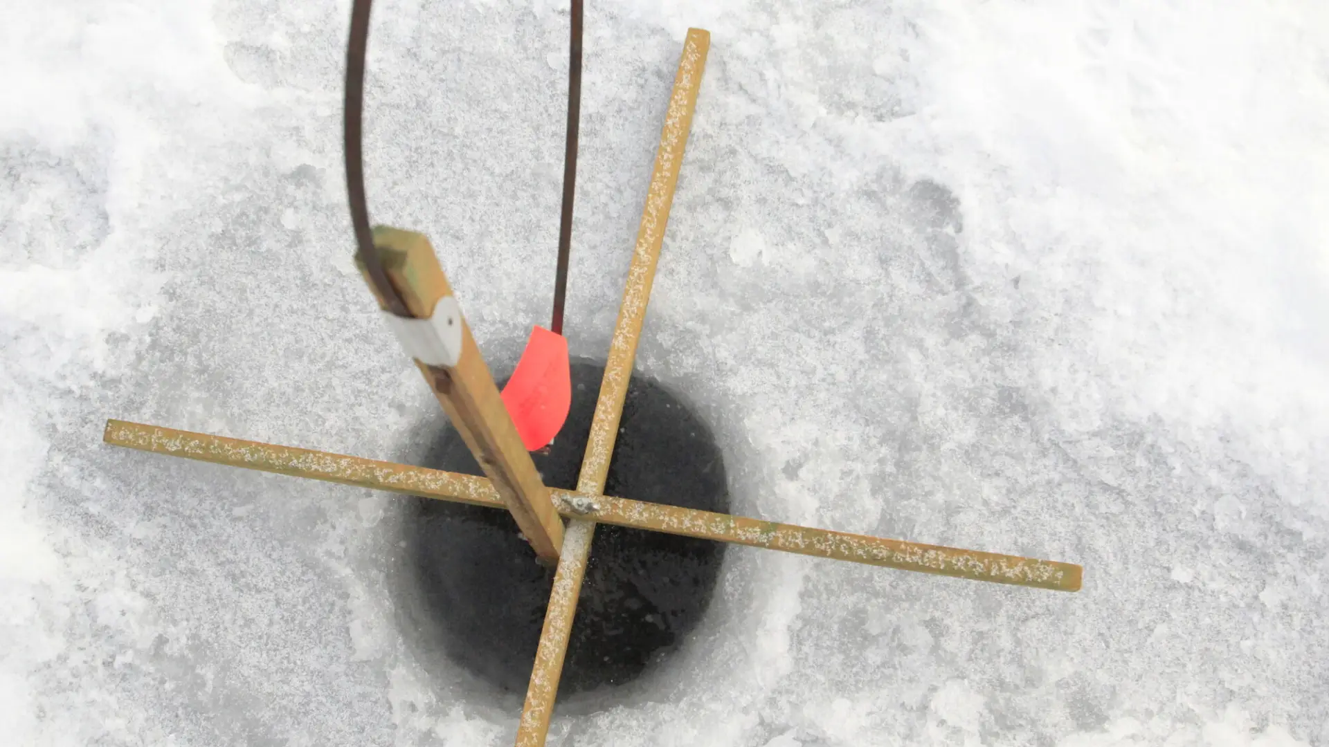 A tip-up in the ice