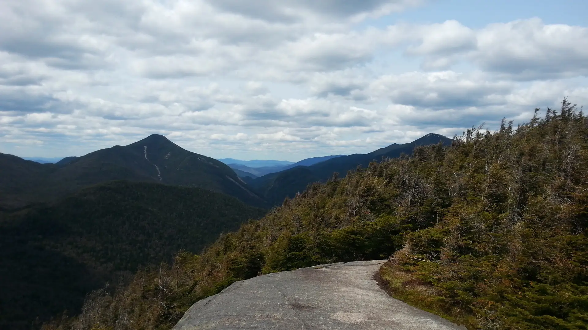 An open area on a mountain summit