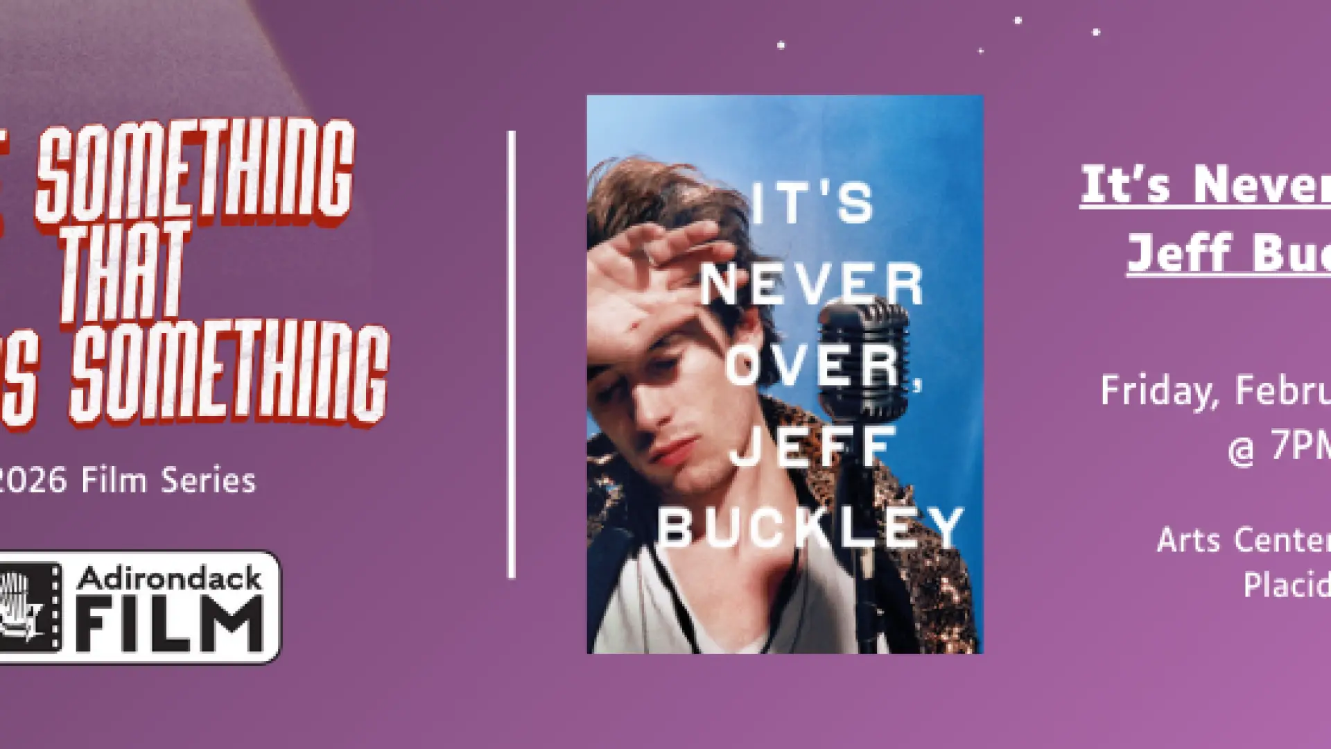 Purple header graphic with film poster and See Something That Means Something wording