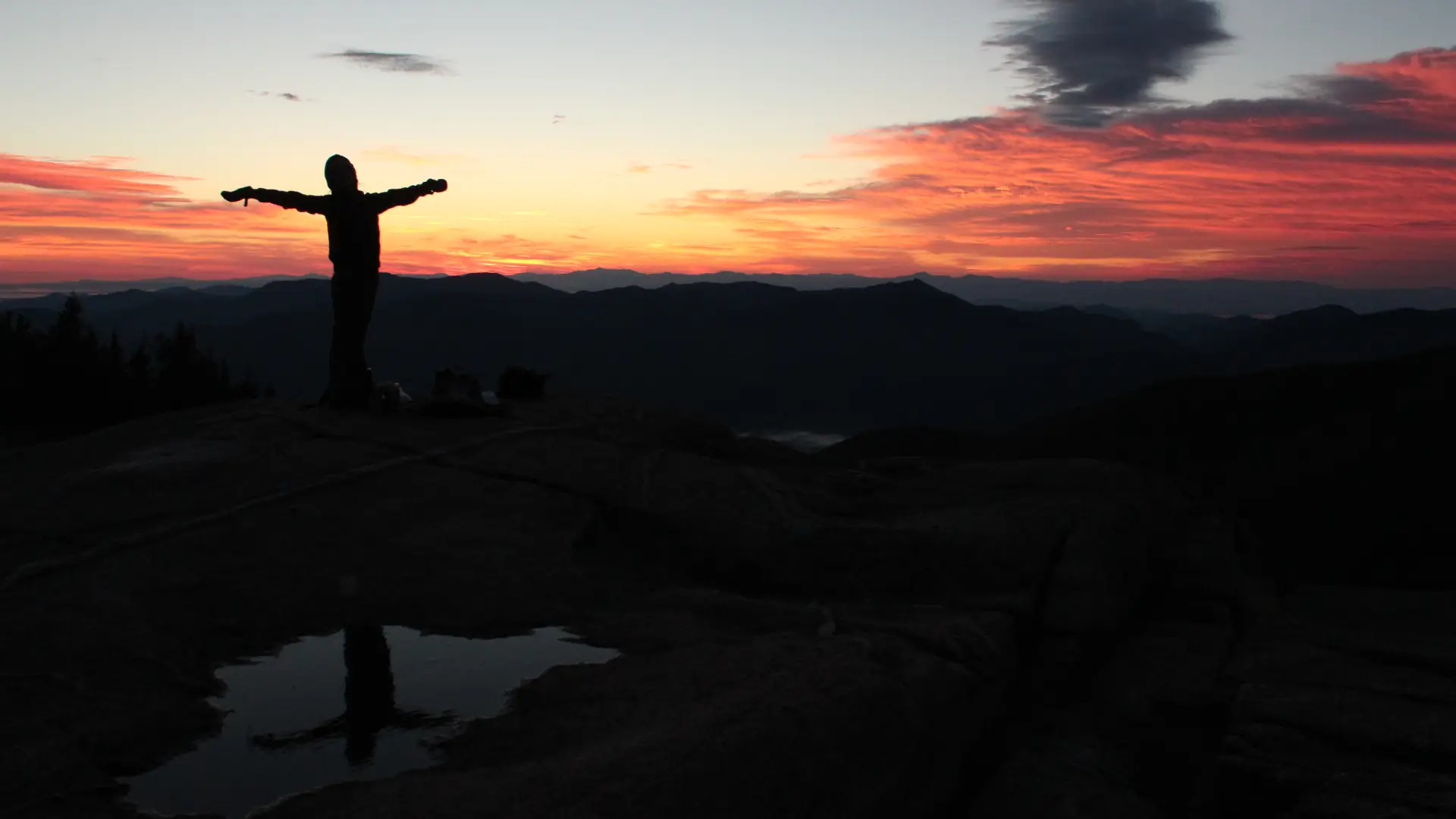 Sunrise from the summit of Cascade is breathtaking.