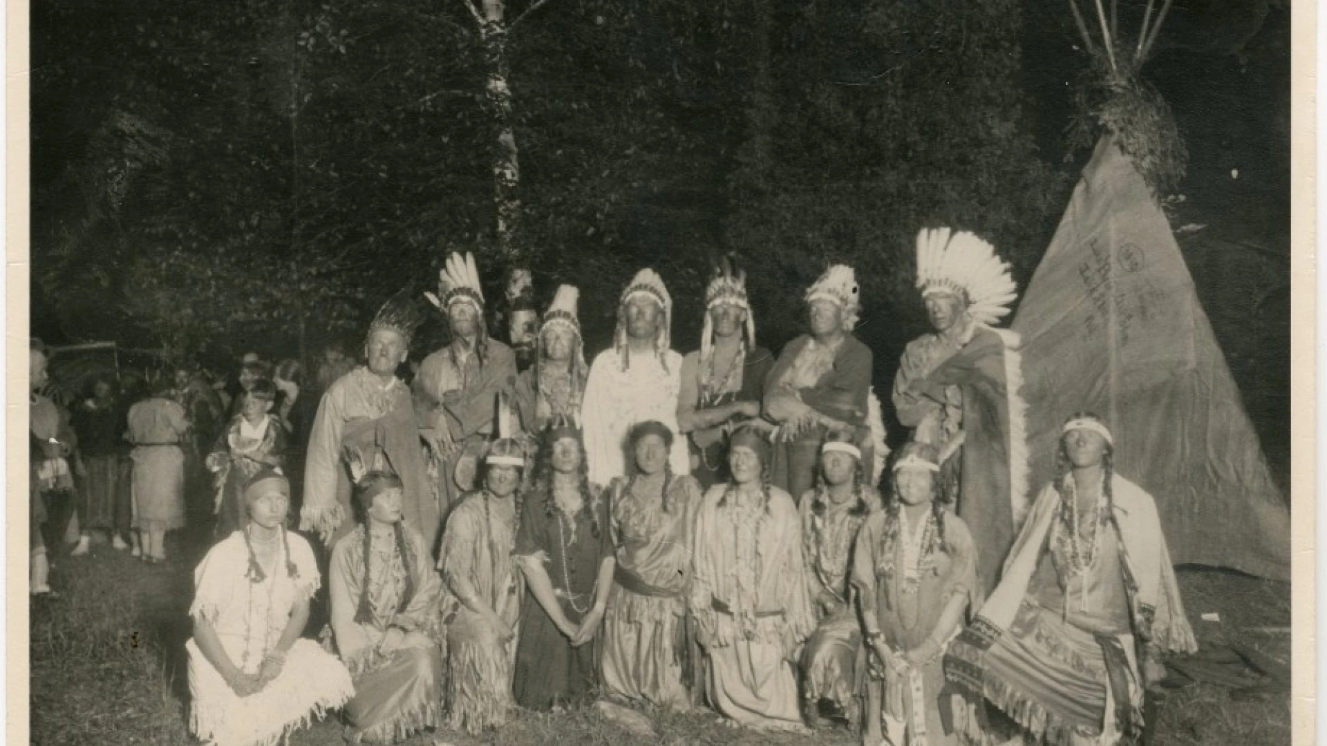 Indian Council Fire. Photo from the archives of the Lake Placid-North Elba Historical Society