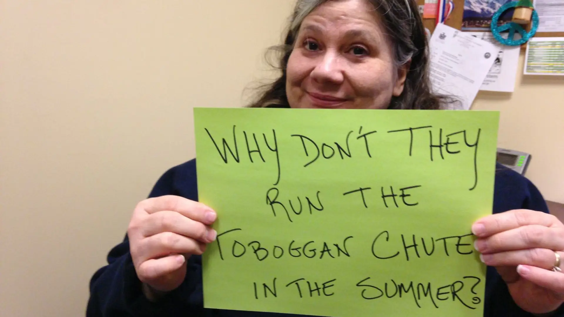 Why doesn't the toboggan chute run year-round?
