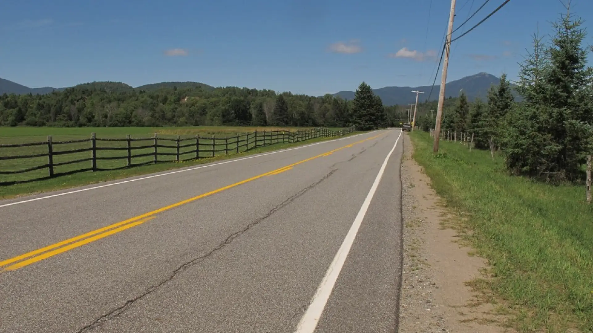 Some welcome flat stretches on River Road.