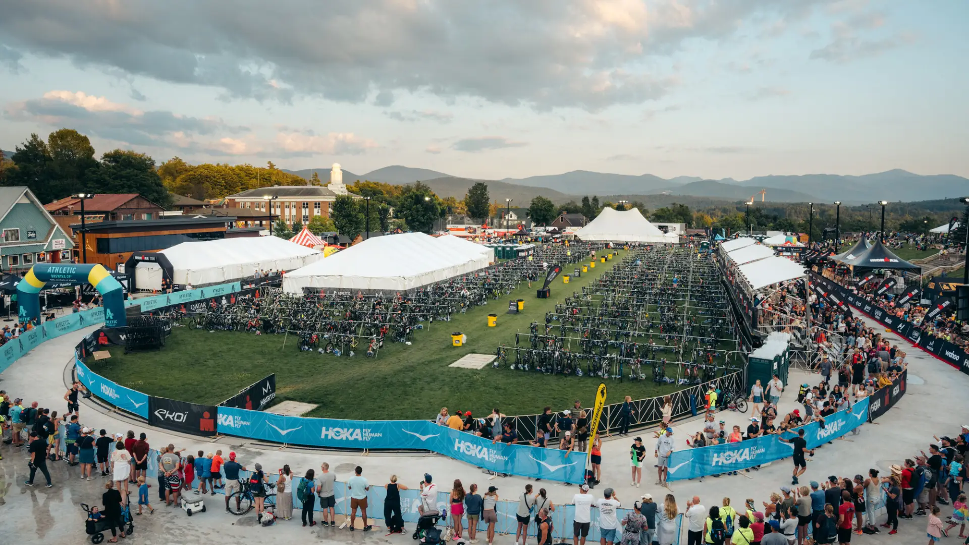 Overhead view of Olympic Oval during Ironman