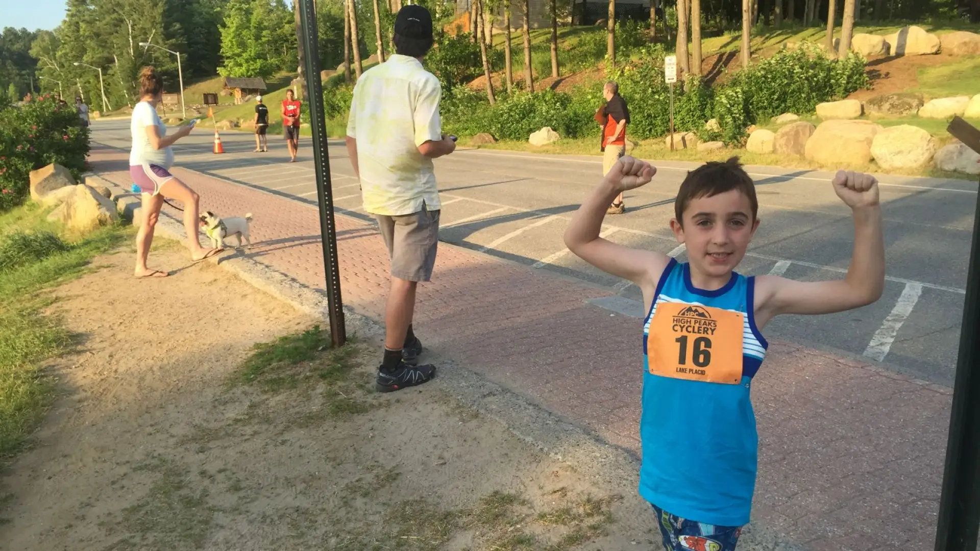 Yeah, he looks like he has a lot of energy, but he's never run this far before. Hopefully he makes it!