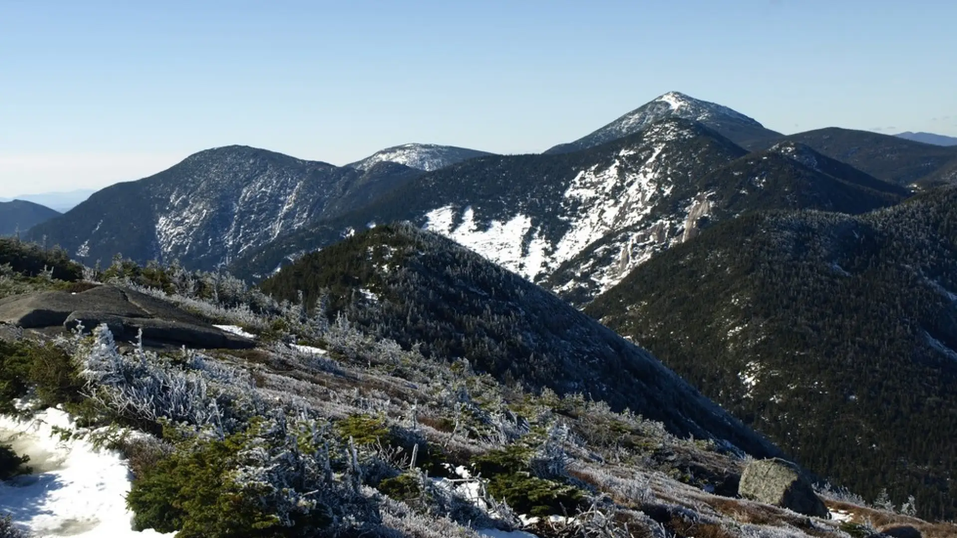 The view of other mountains in the range.