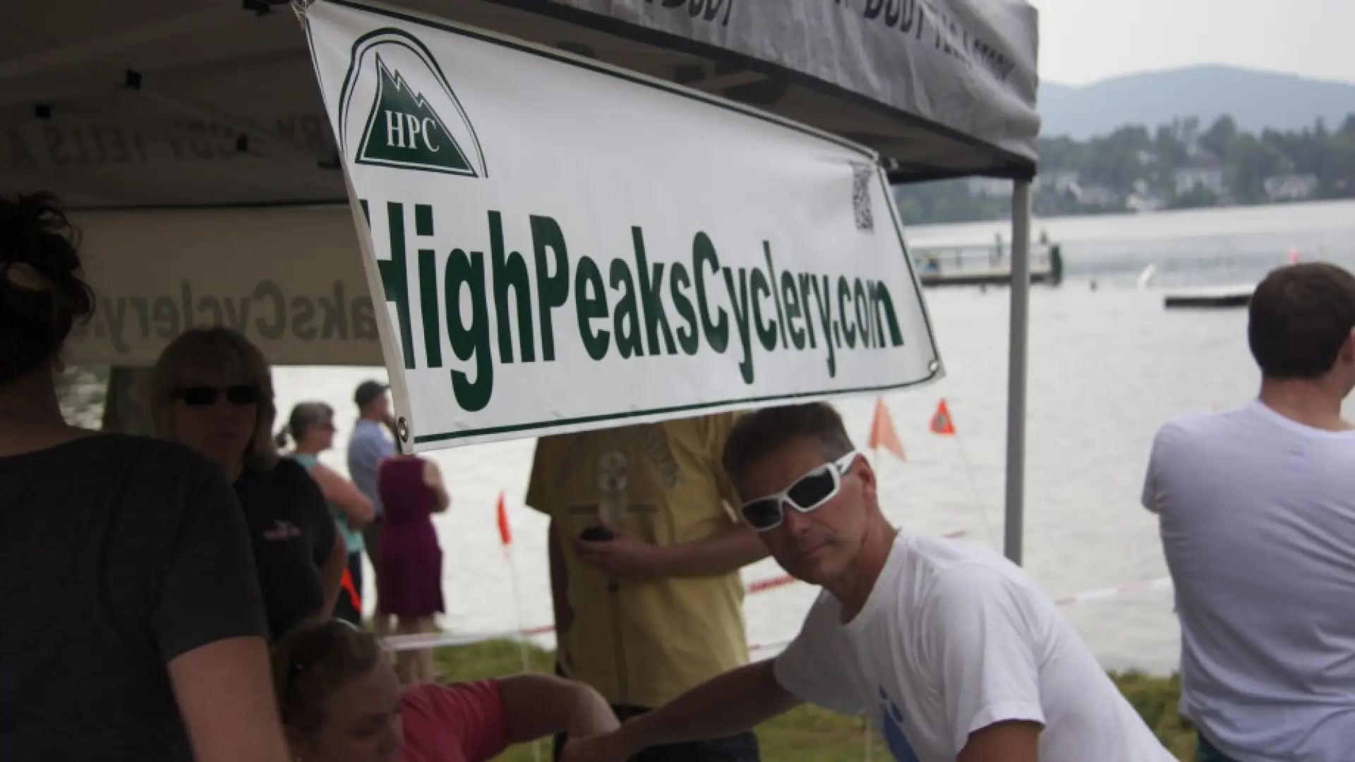 High Peaks Cyclery's owner Brian Delaney getting Ready to start the race