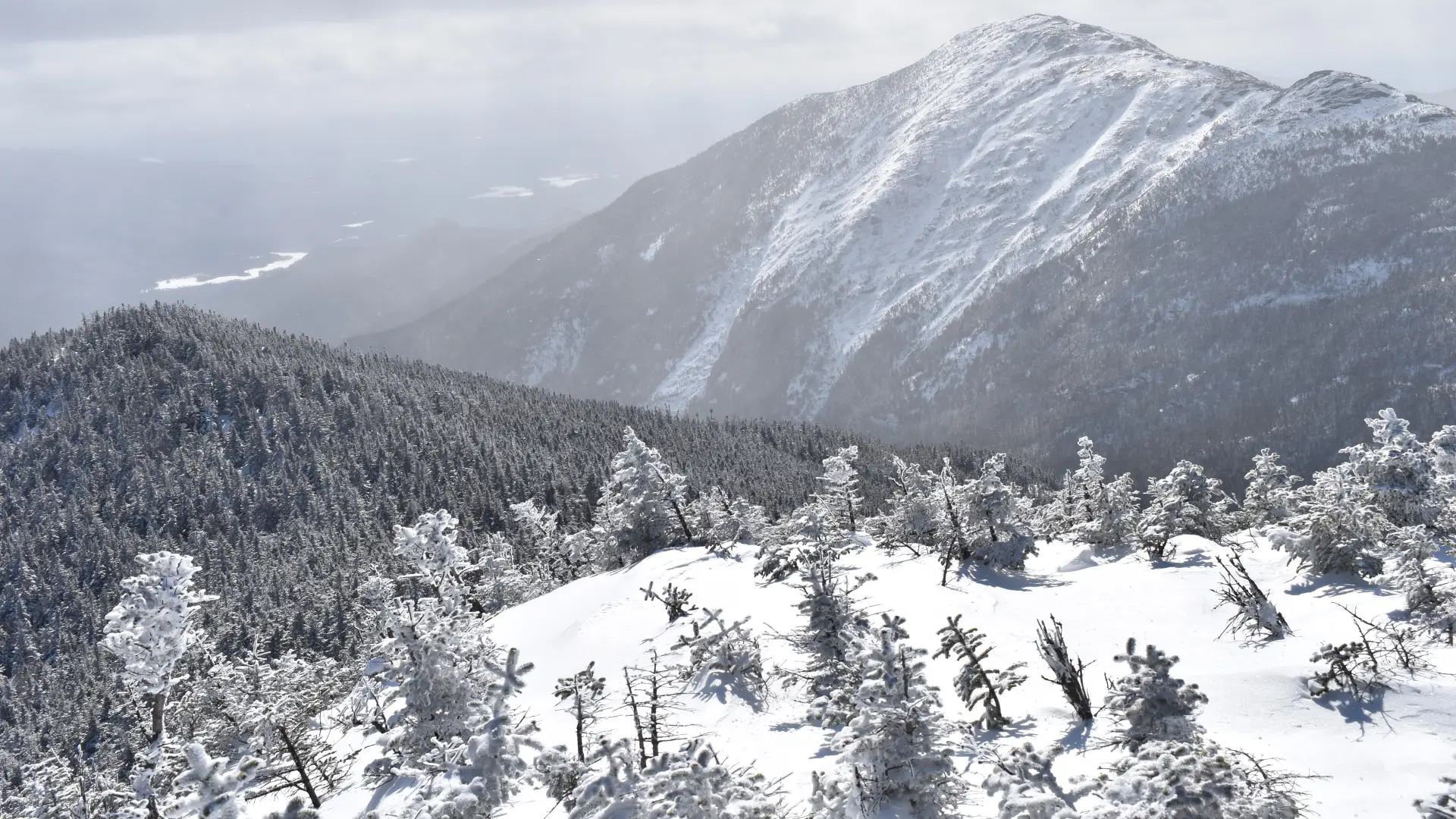 A snow-covered mountain
