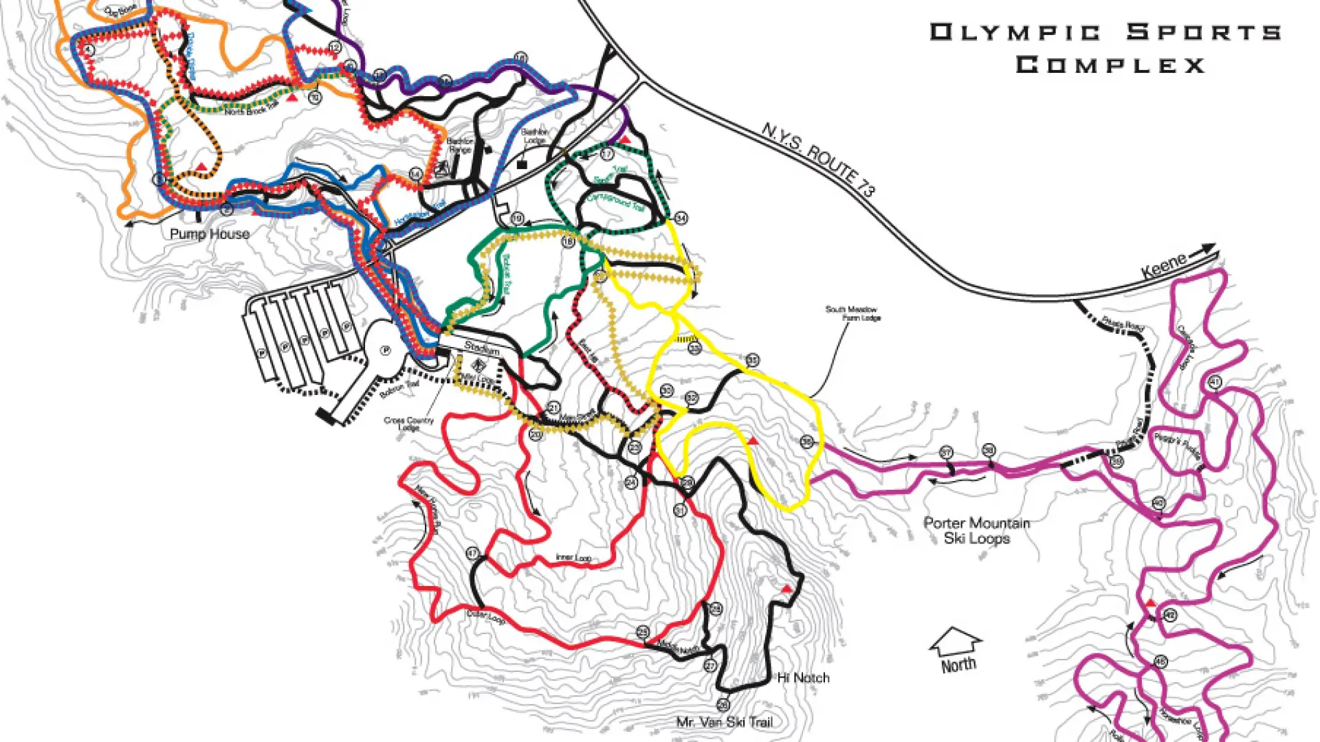 Mt Von Hoevenberg Trail Map