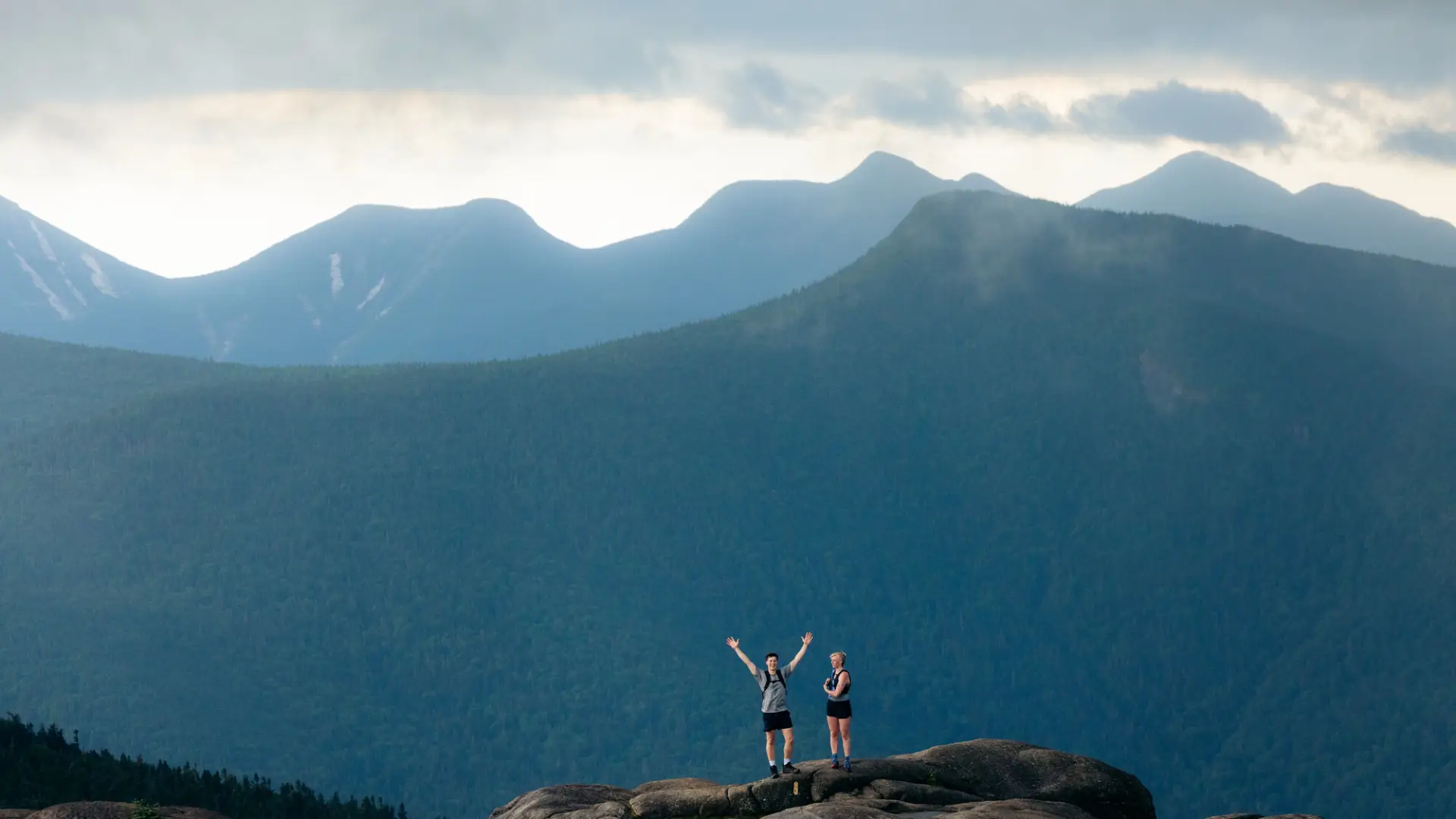 Two people near Cascade's summit