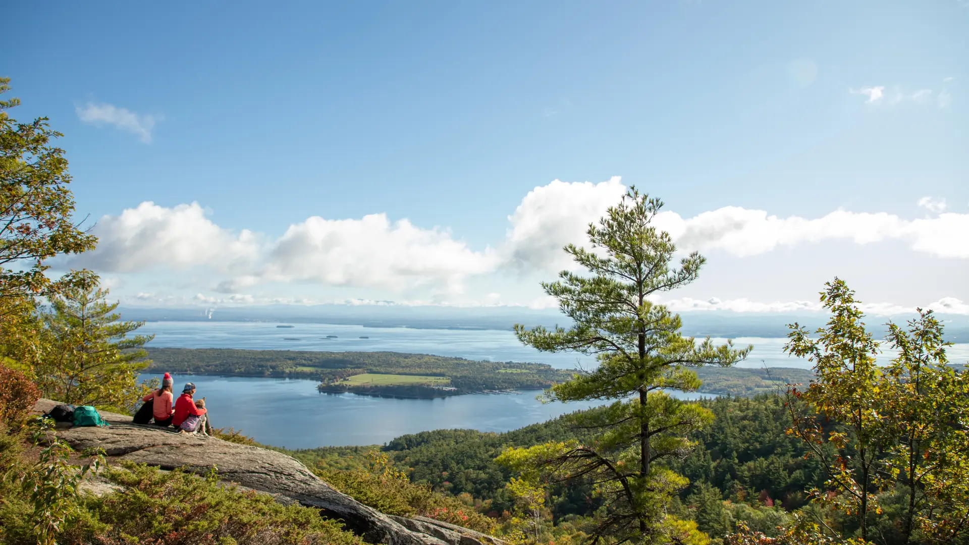  Rattlesnake Mountain views extend all the way to the "big lake," Lake Champlain, and the Green Mountains across it.