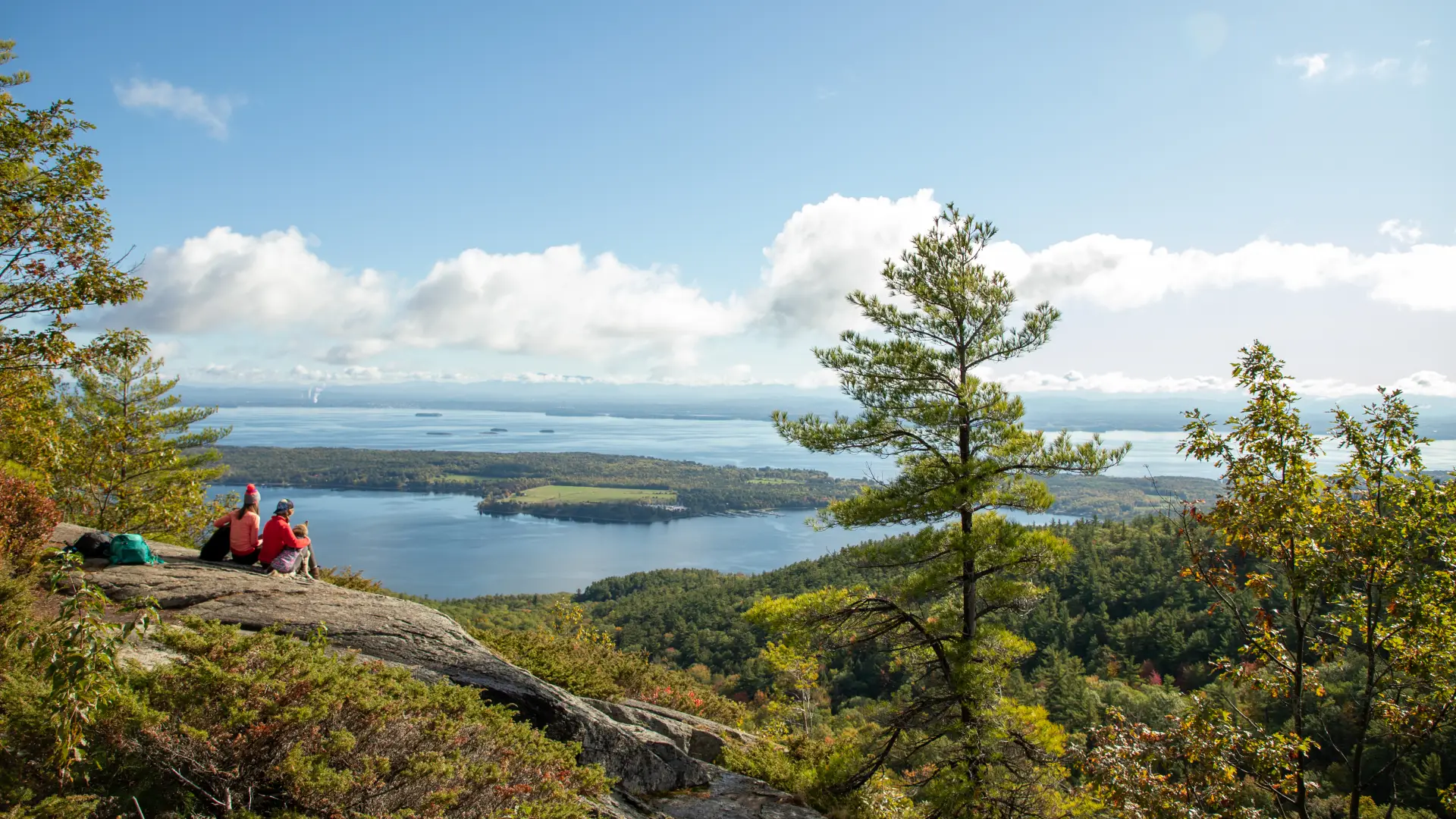  Rattlesnake Mountain views extend all the way to the "big lake," Lake Champlain, and the Green Mountains across it.