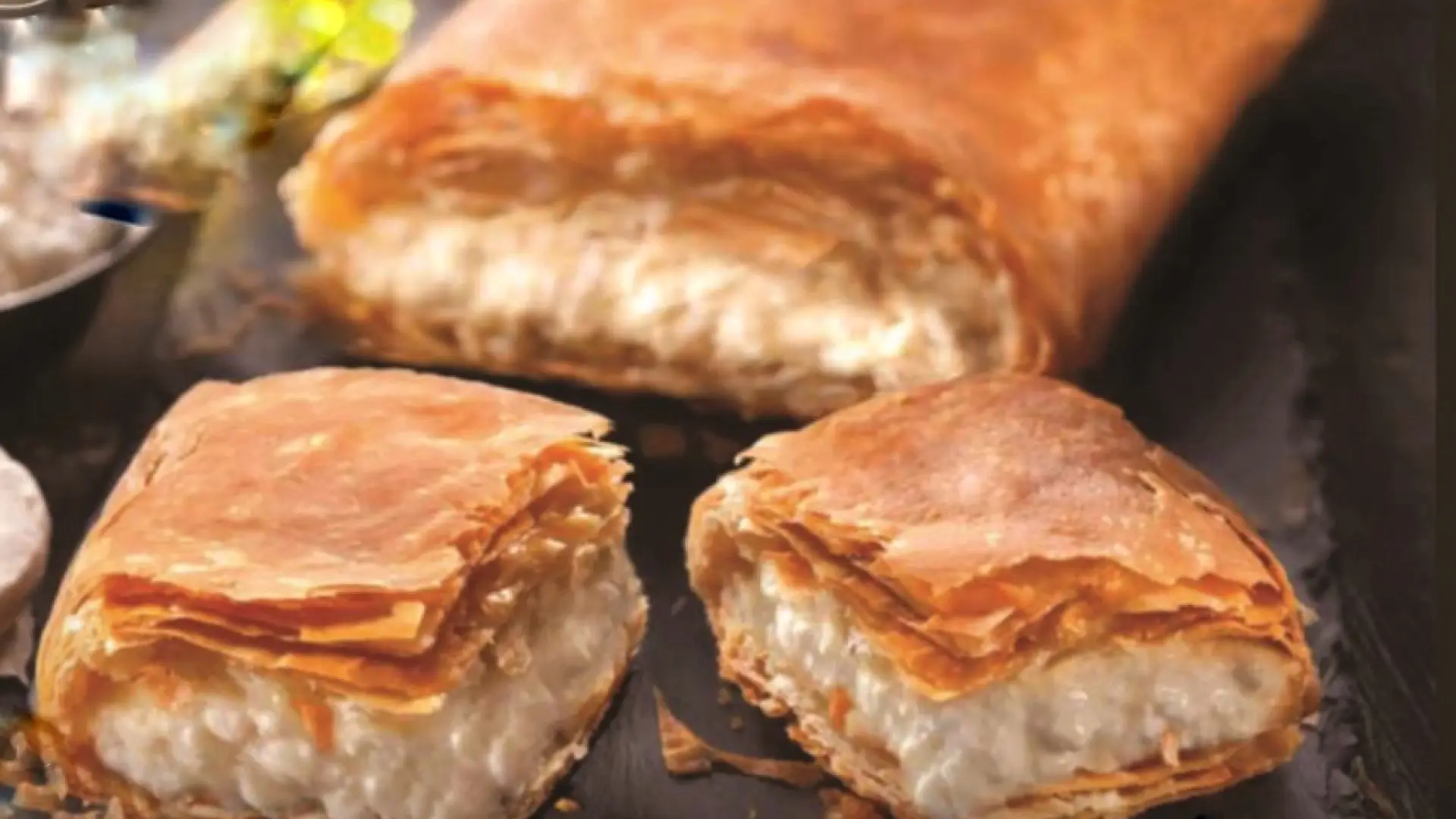 Feta Cheese Pie
Baked Feta Cheese, Olive Oil, Phillo Dough (Contains Eggs)