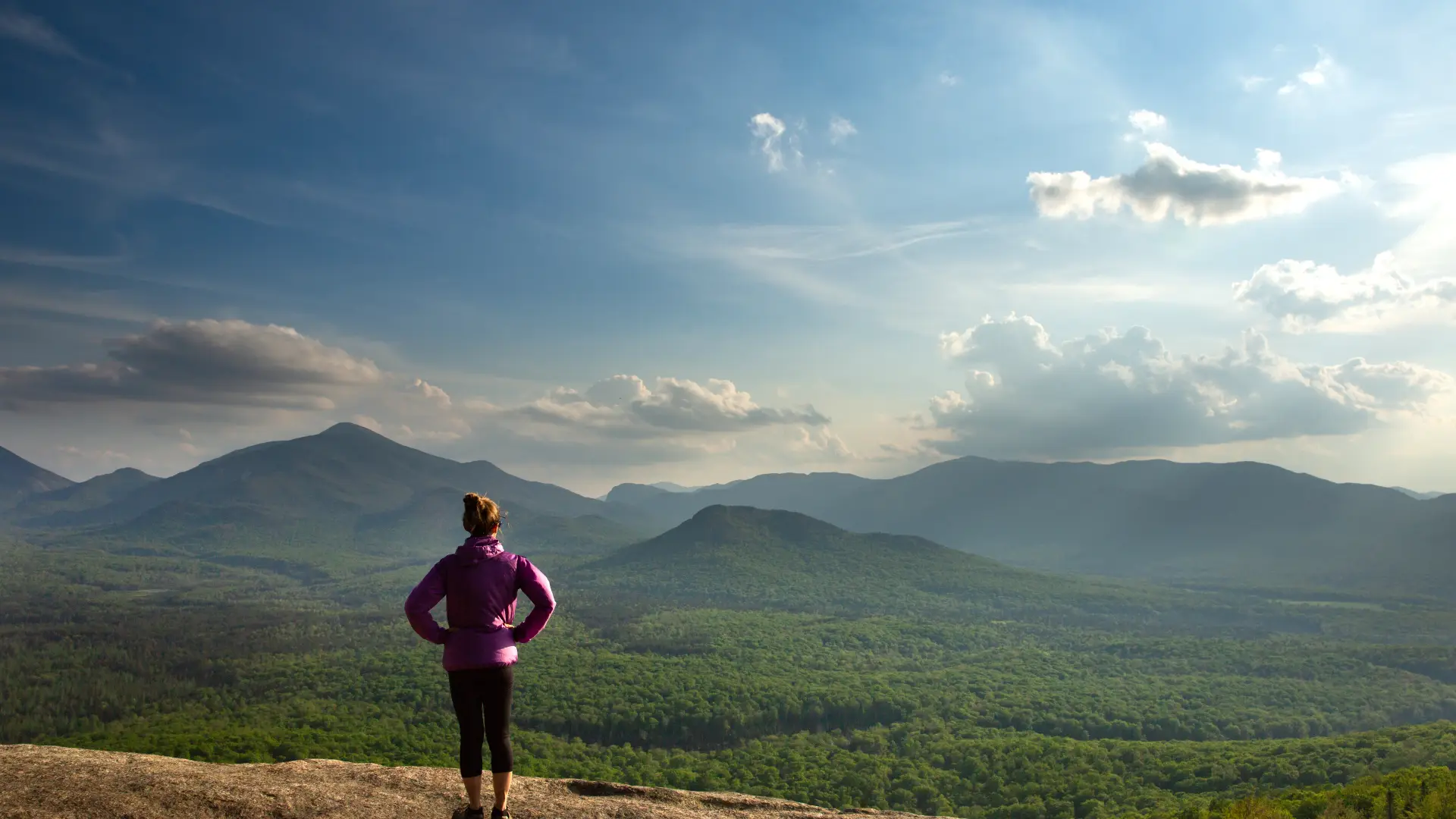 Enjoy the patterns of mountains and clouds.