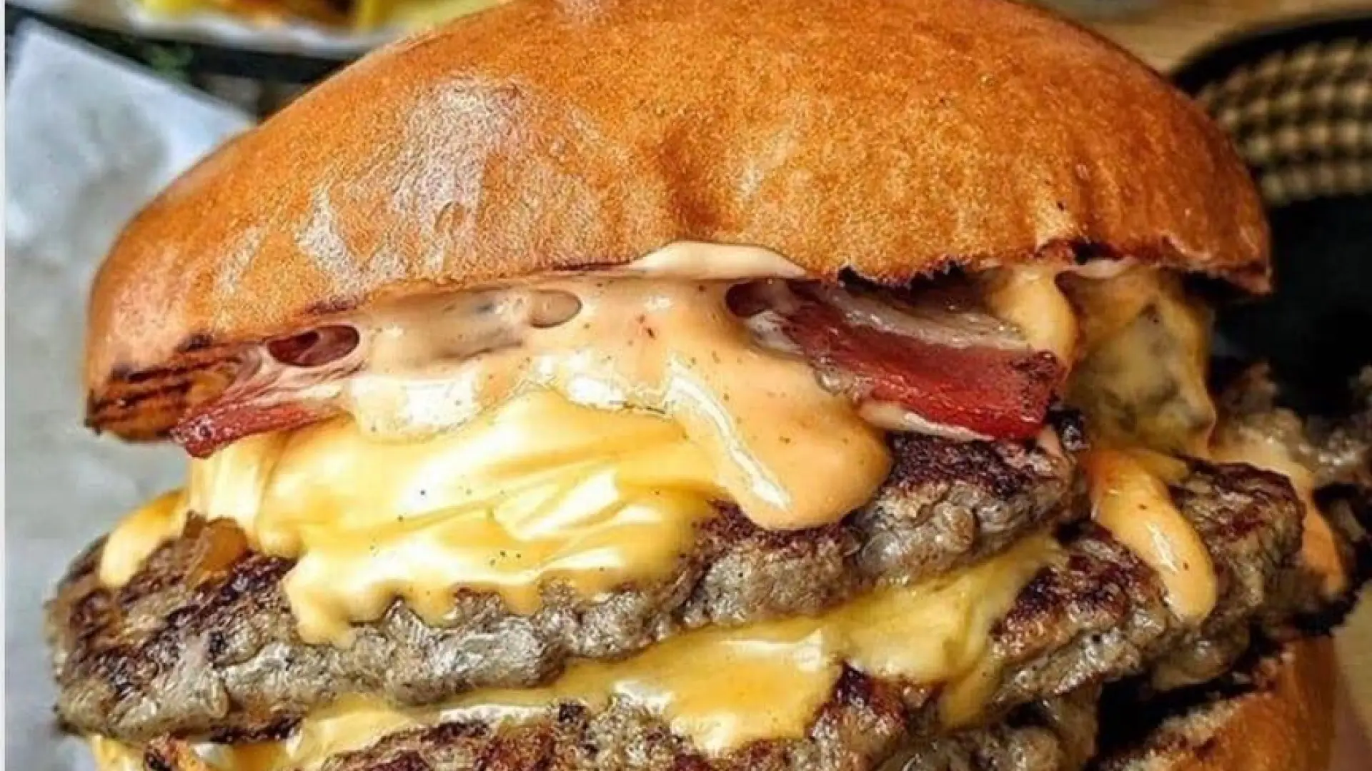 A double cheese burger