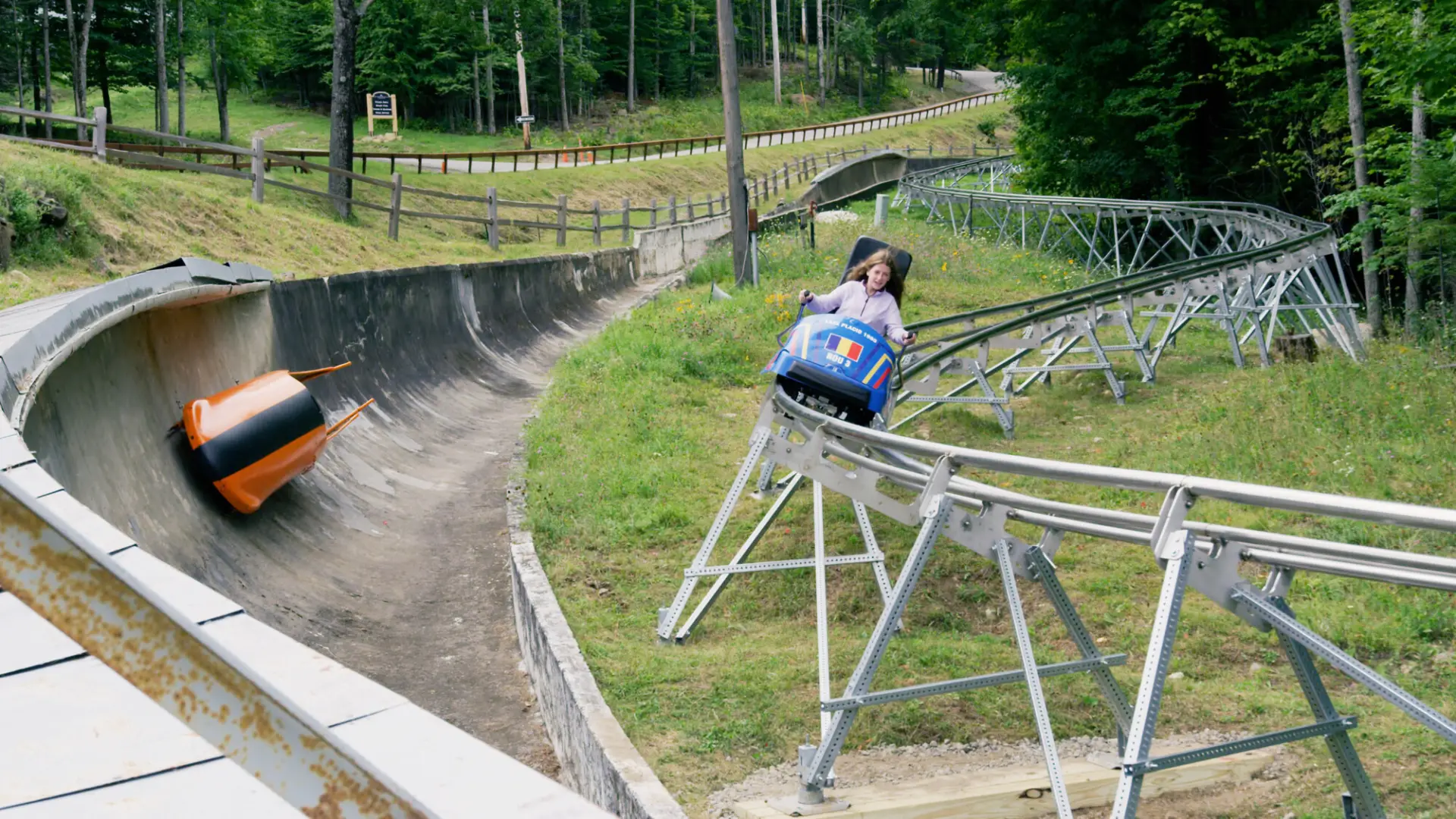 The coast runs along the bobsled track
