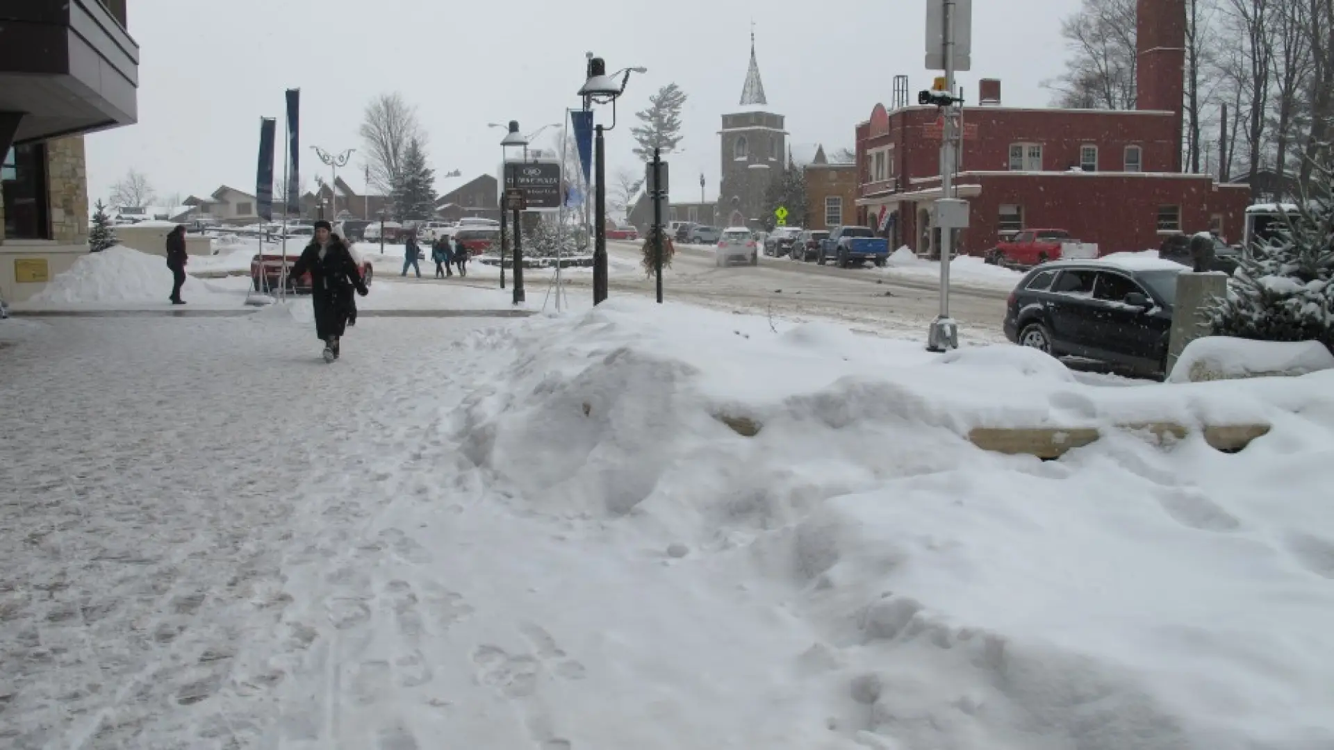 Snow piling up on Friday, Feb. 8