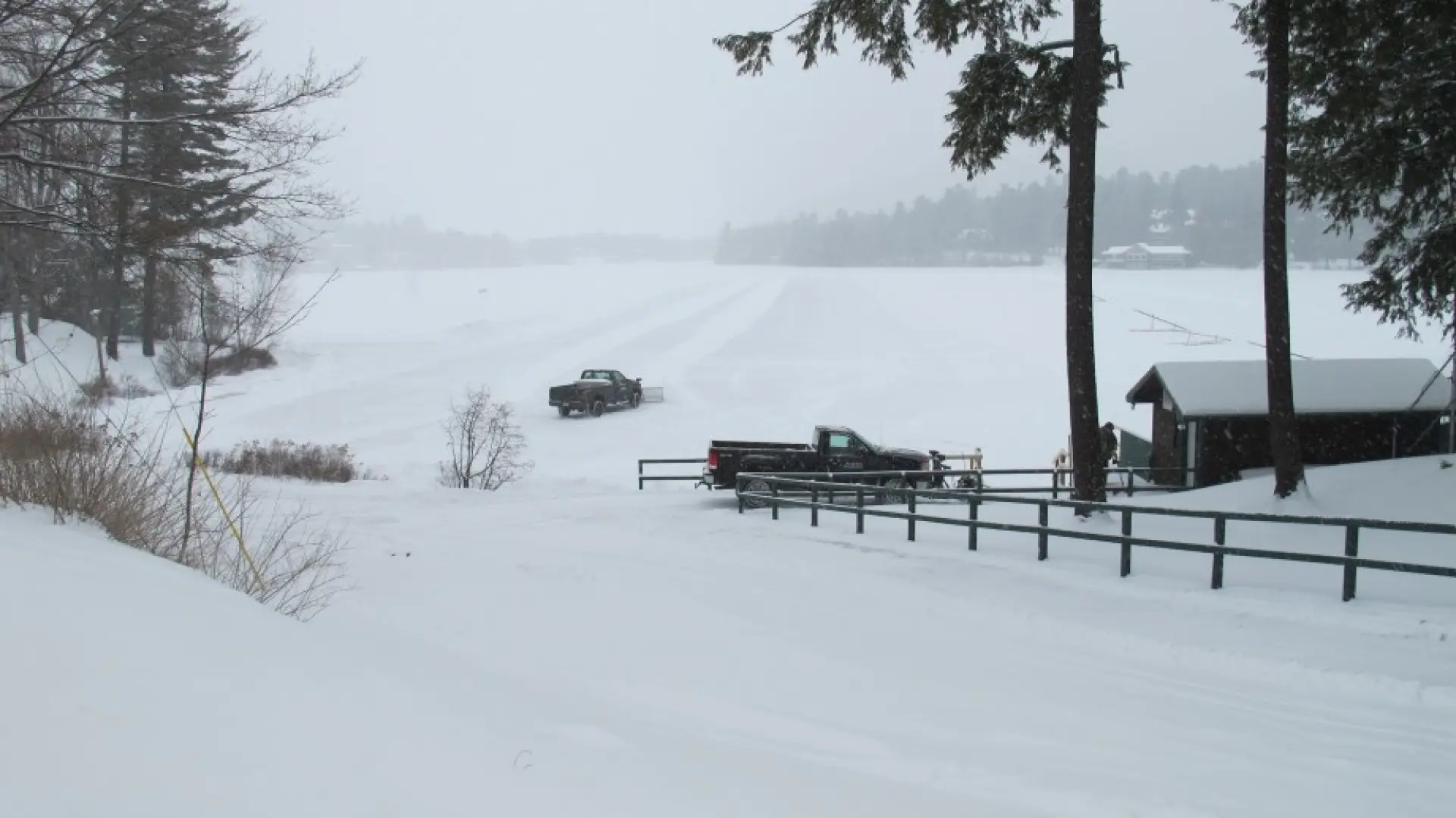 clearing toboggan run