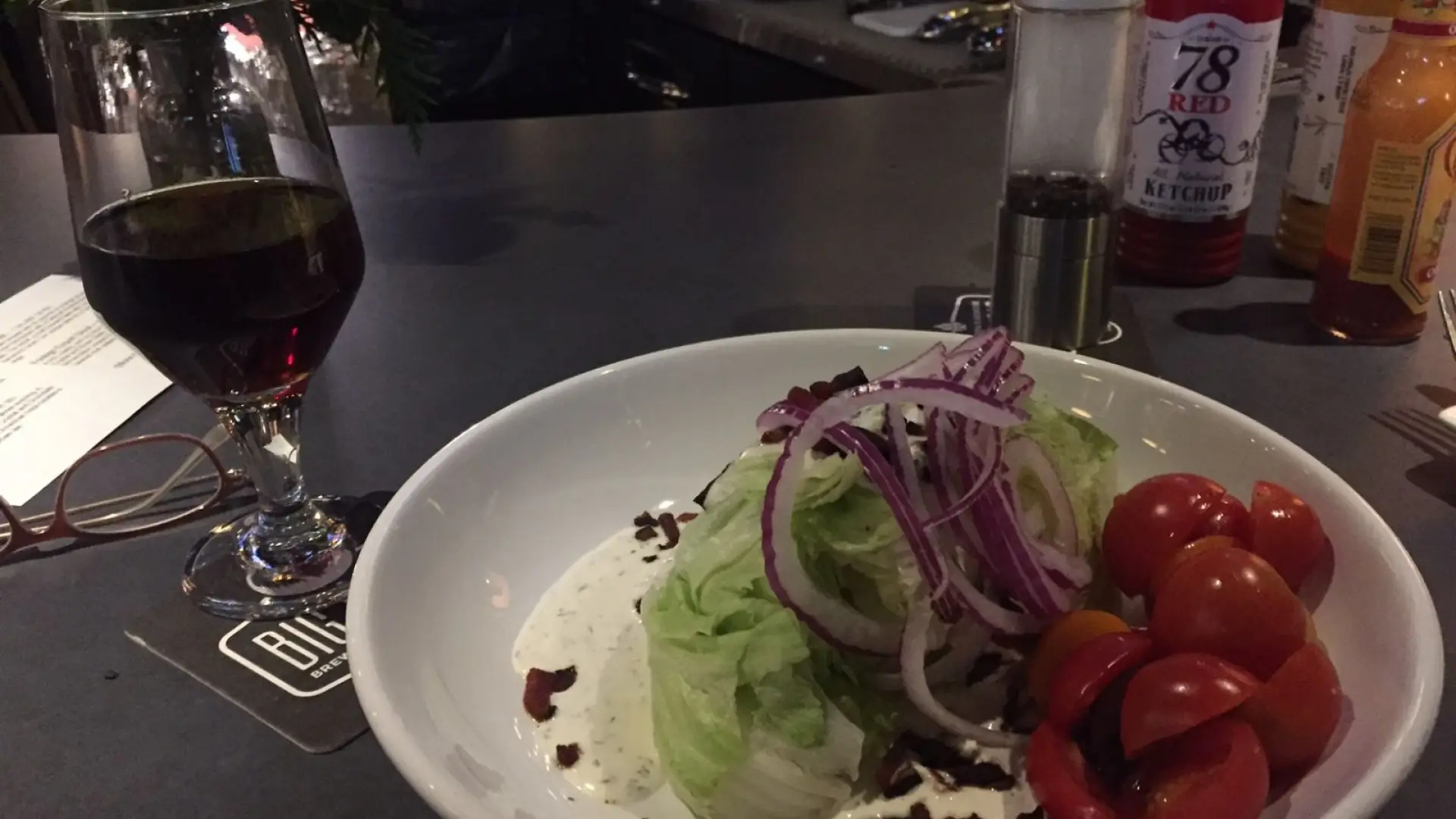 Lettuce wedge salad at Big Slide
