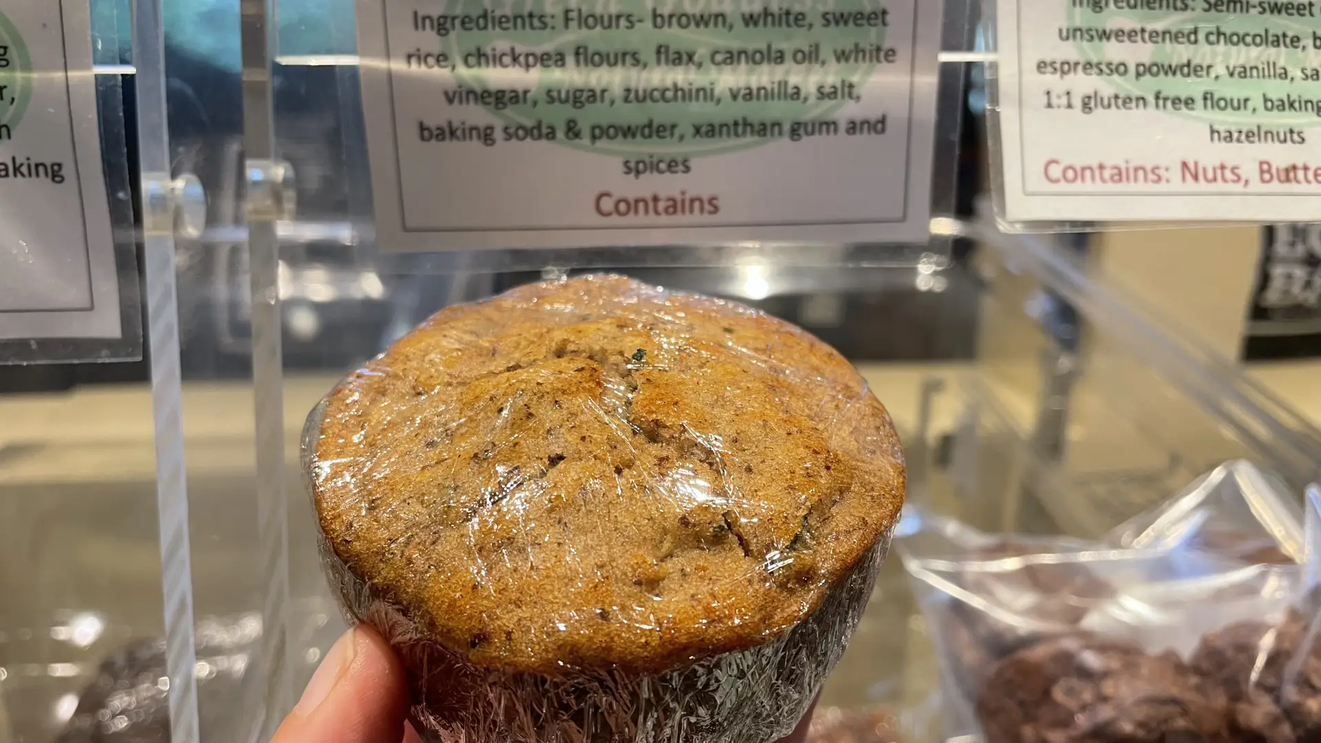 A gluten-free baked good muffin at Green Goddess..